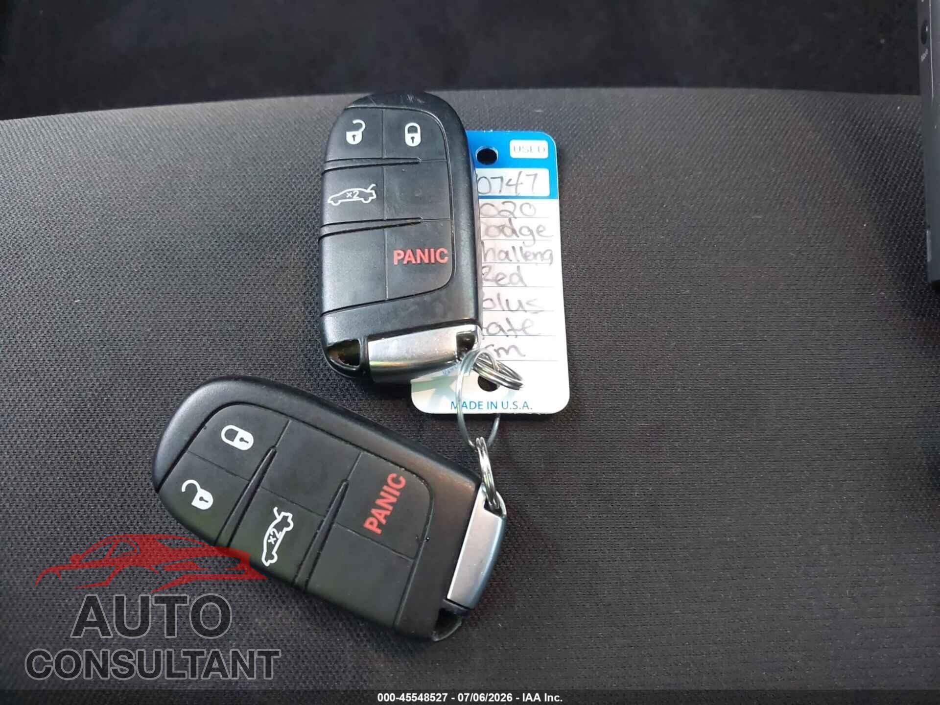 DODGE CHALLENGER 2020 - 2C3CDZAG6LH105826
