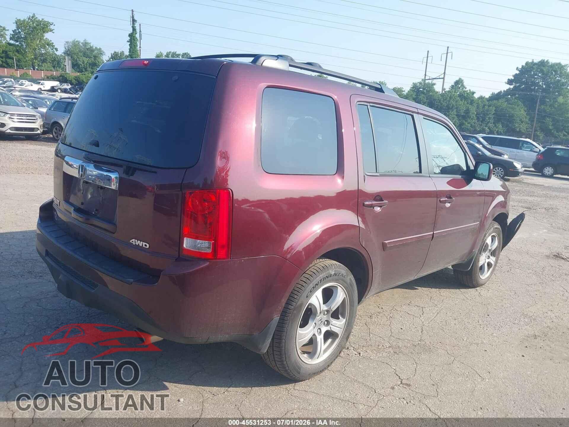 HONDA PILOT 2012 - 5FNYF4H5XCB041735