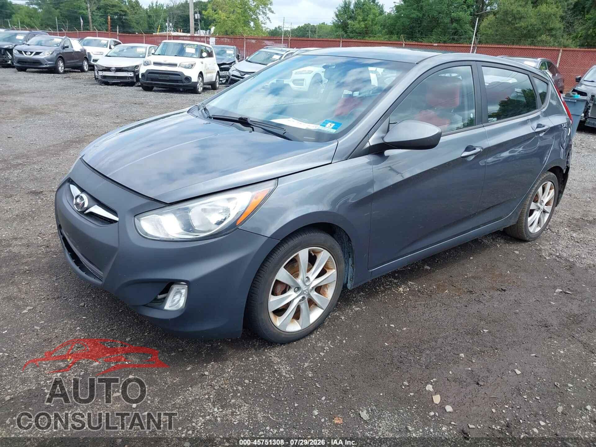 HYUNDAI ACCENT 2012 - KMHCU5AE7CU054932