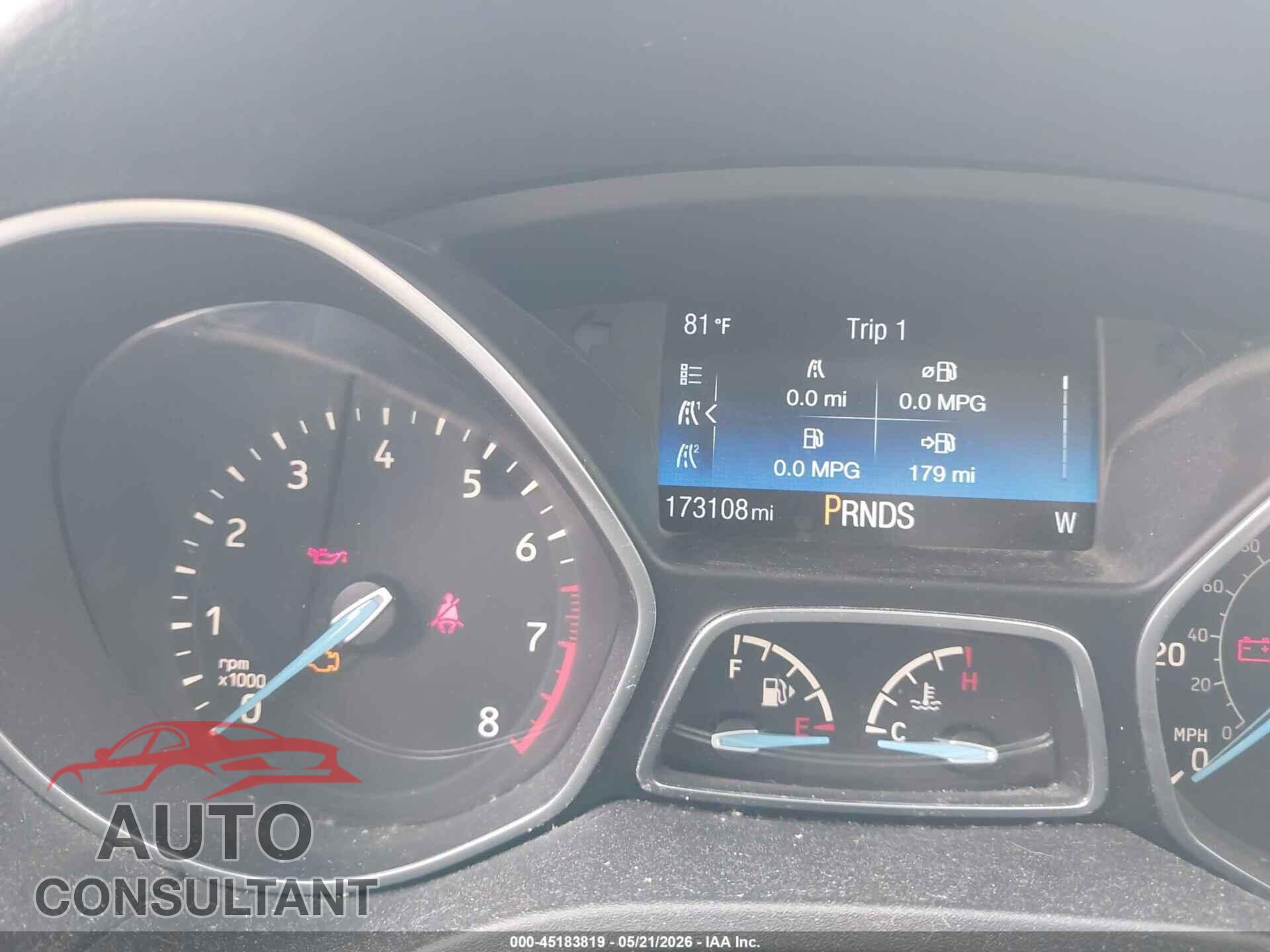 FORD FOCUS 2015 - 1FADP3F2XFL293362