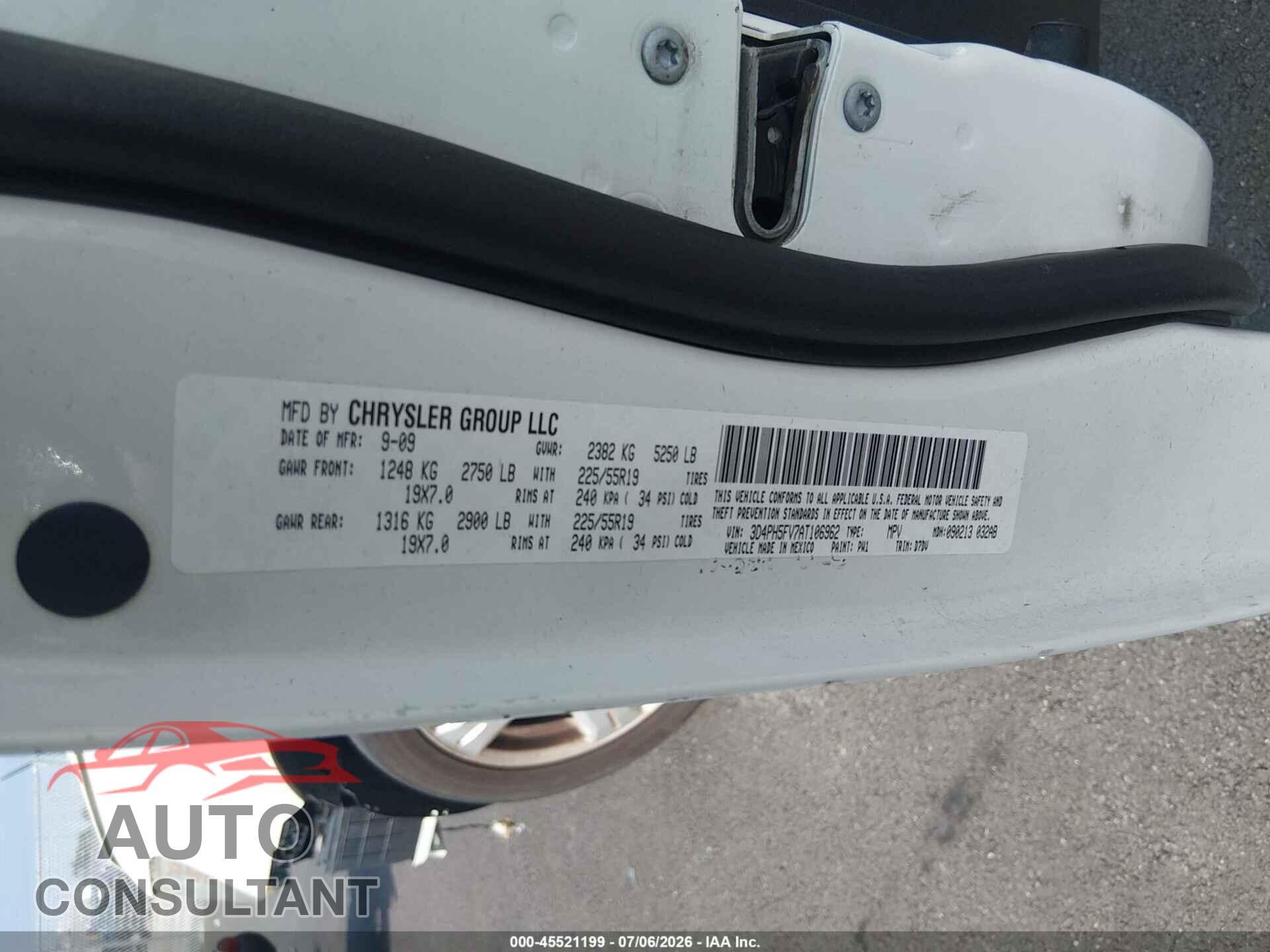 DODGE JOURNEY 2010 - 3D4PH5FV7AT106962