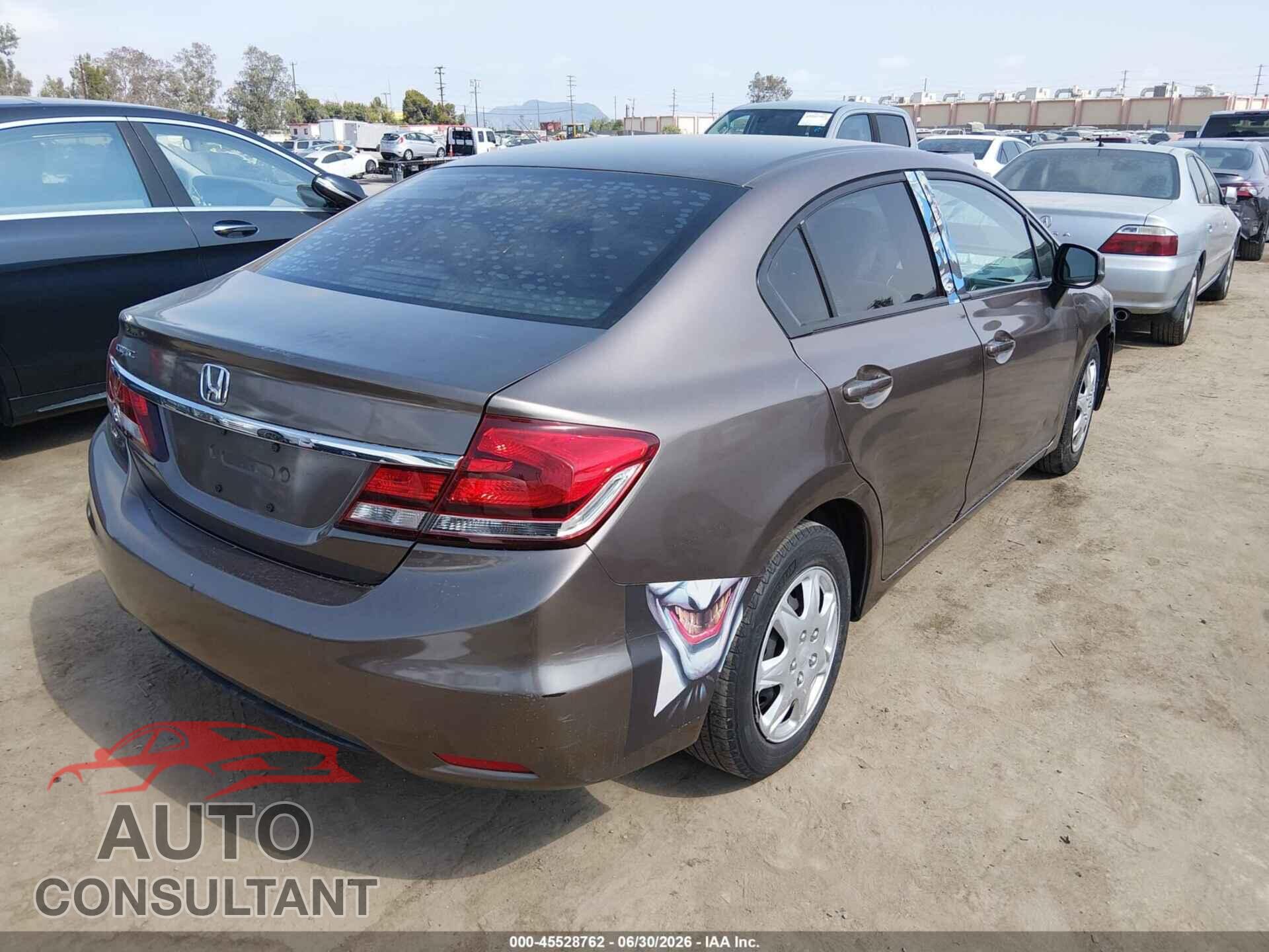 HONDA CIVIC 2013 - 2HGFB2F50DH506157