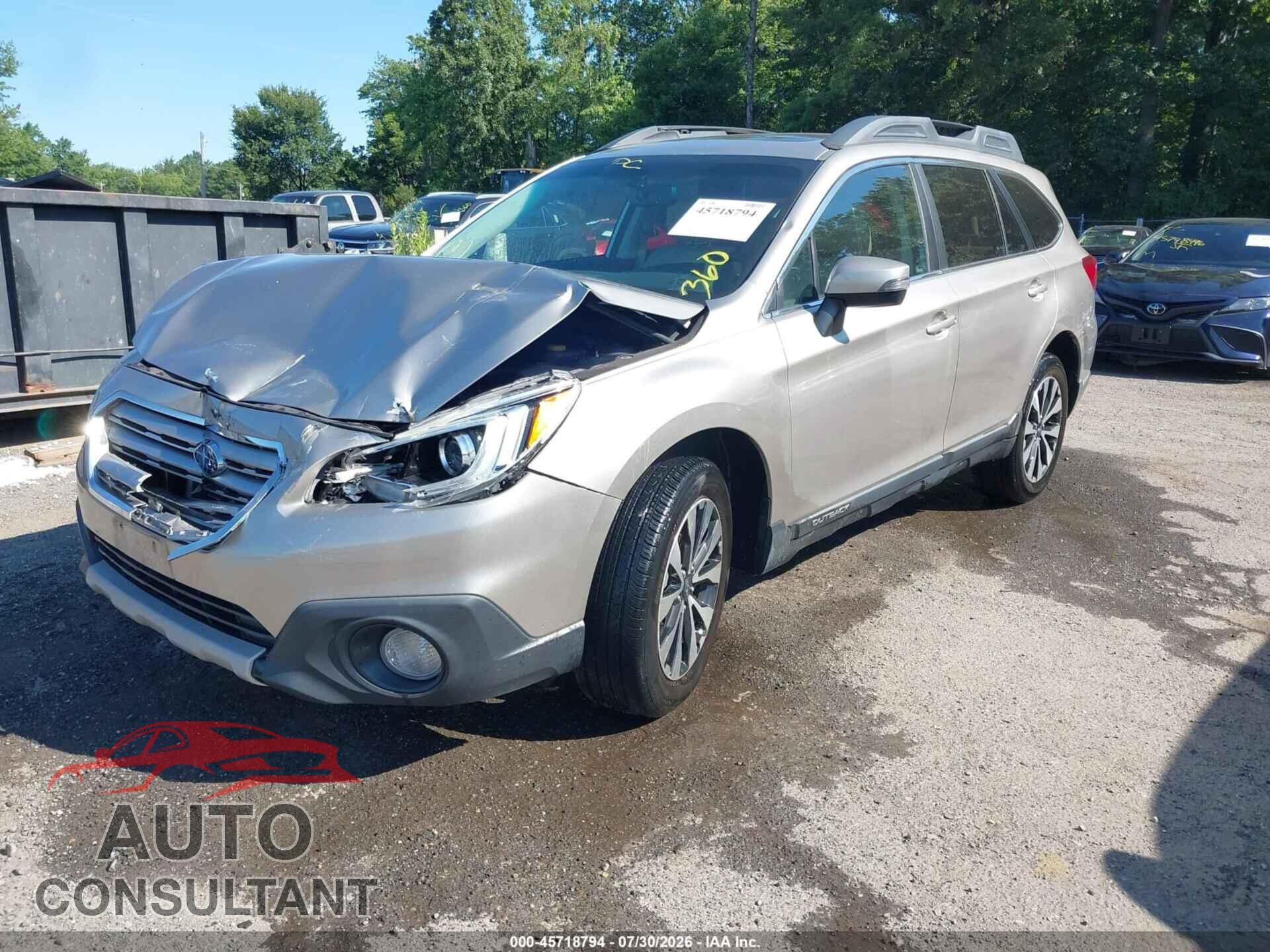 SUBARU OUTBACK 2015 - 4S4BSALC2F3268677