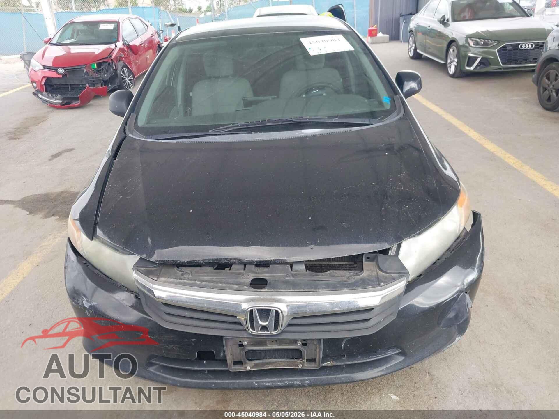HONDA CIVIC 2012 - 19XFB2F57CE384471