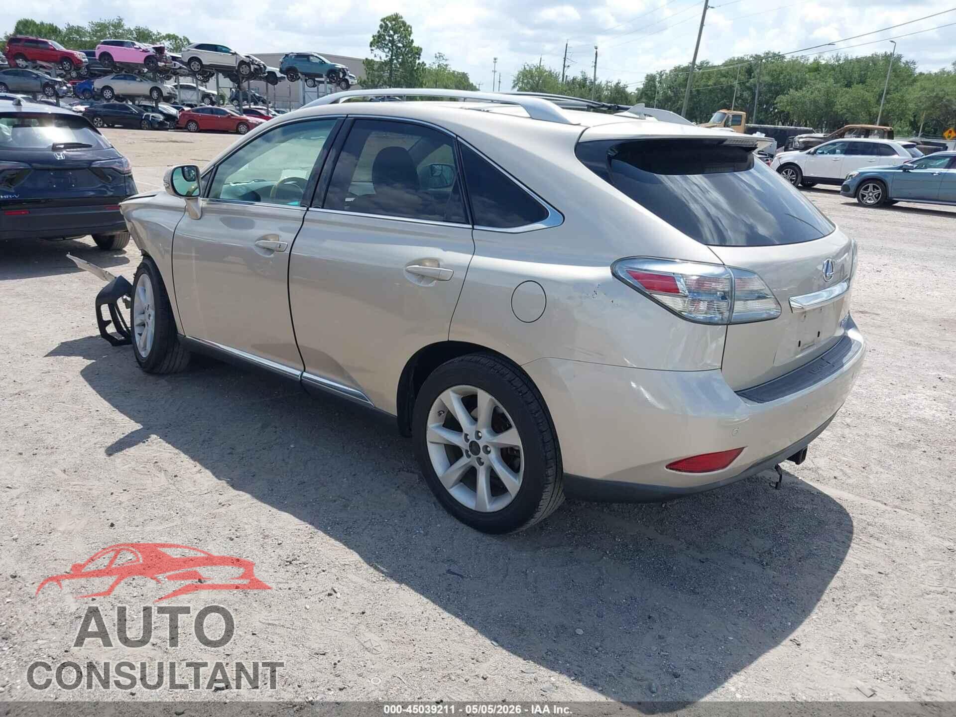 LEXUS RX 350 2012 - 2T2ZK1BA4CC077229