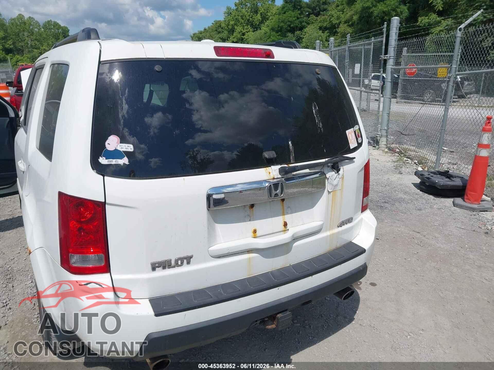 HONDA PILOT 2009 - 5FNYF48549B055686