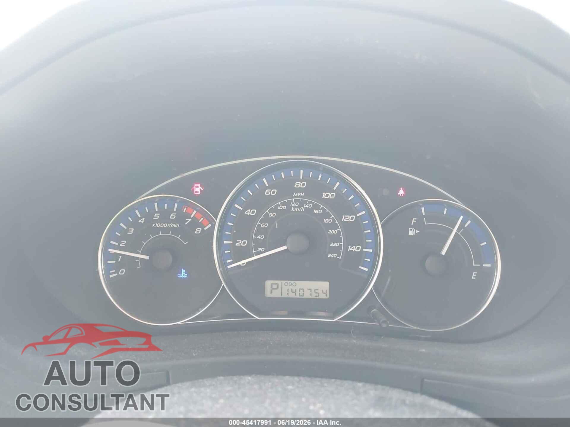SUBARU FORESTER 2012 - JF2SHAEC7CH429217