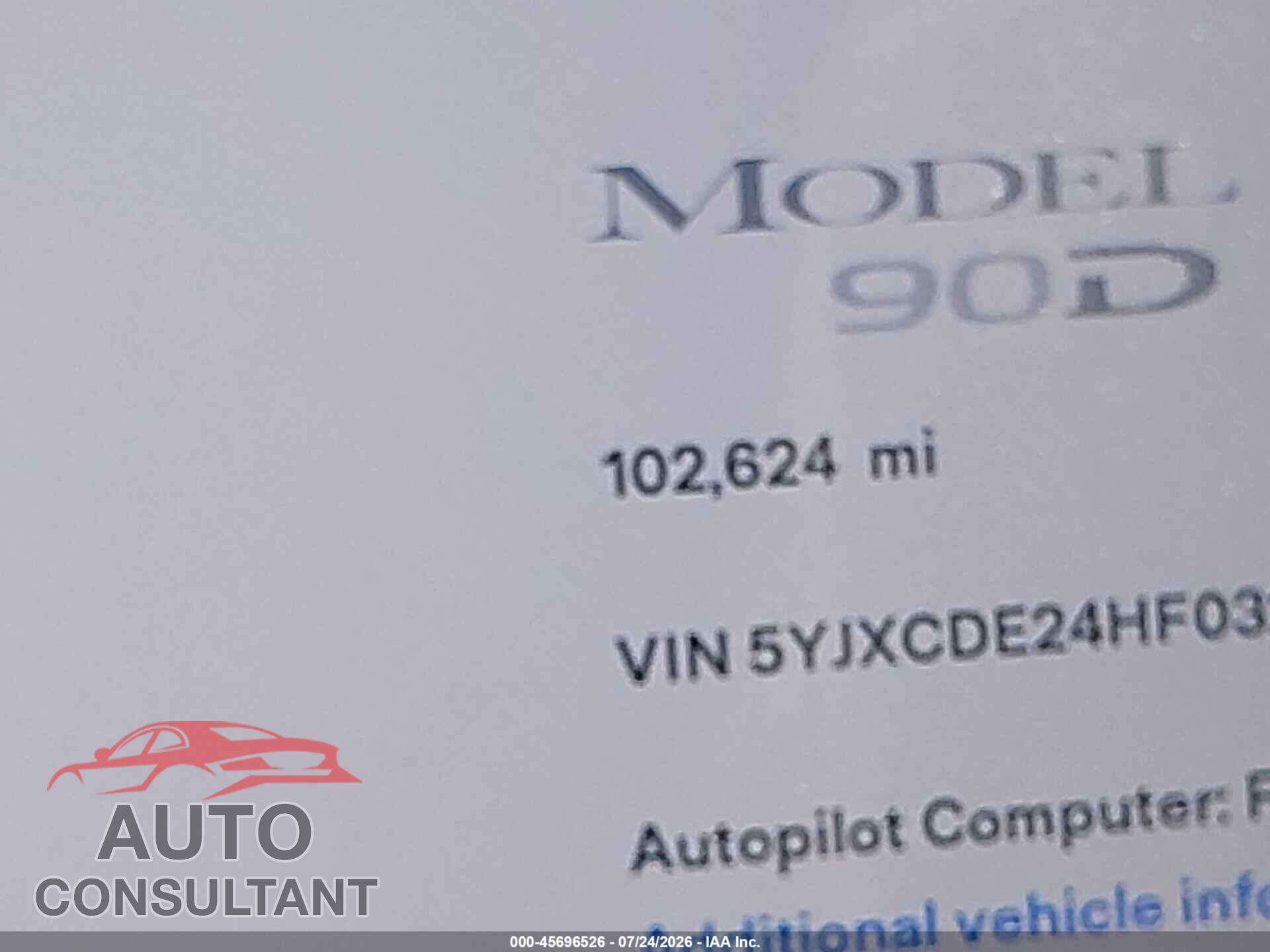 TESLA MODEL X 2017 - 5YJXCDE24HF032390