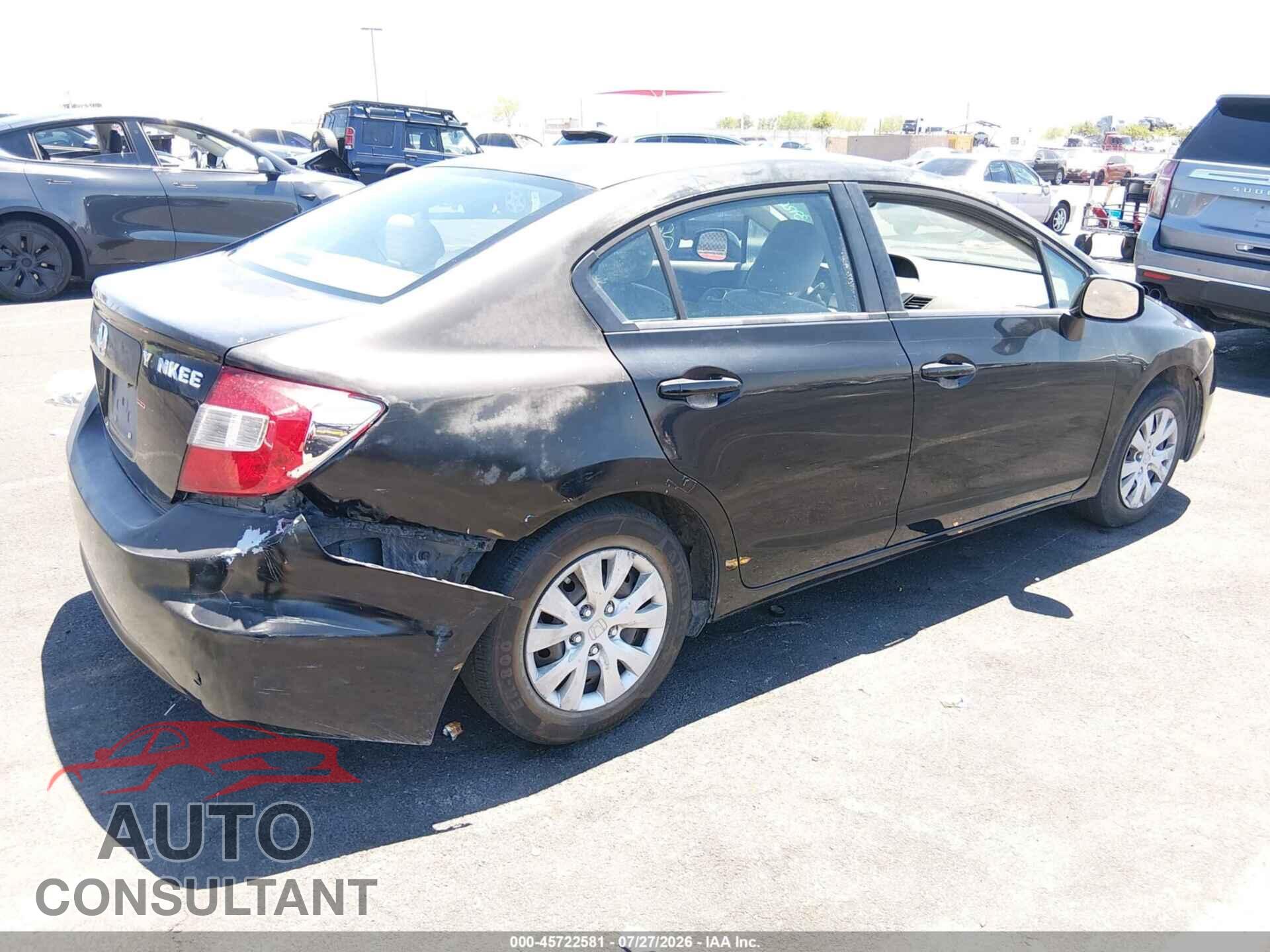 HONDA CIVIC 2012 - 2HGFB2F53CH308980
