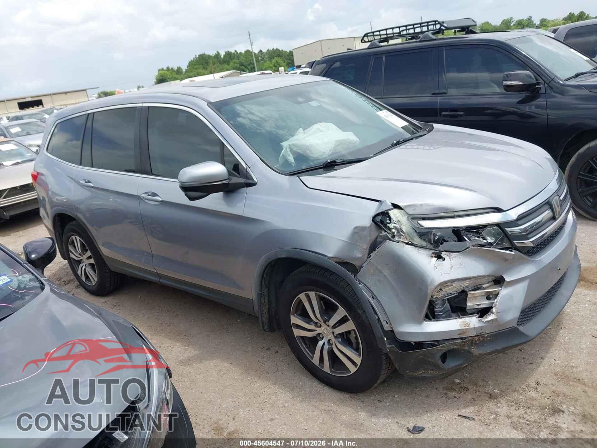 HONDA PILOT 2017 - 5FNYF5H66HB046095