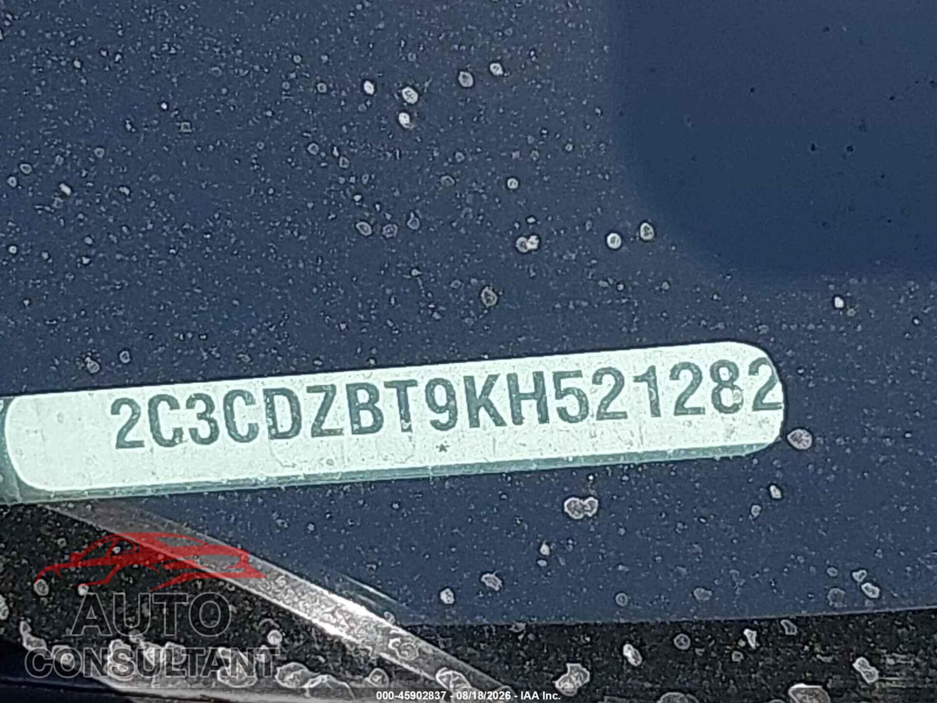 DODGE CHALLENGER 2019 - 2C3CDZBT9KH521282