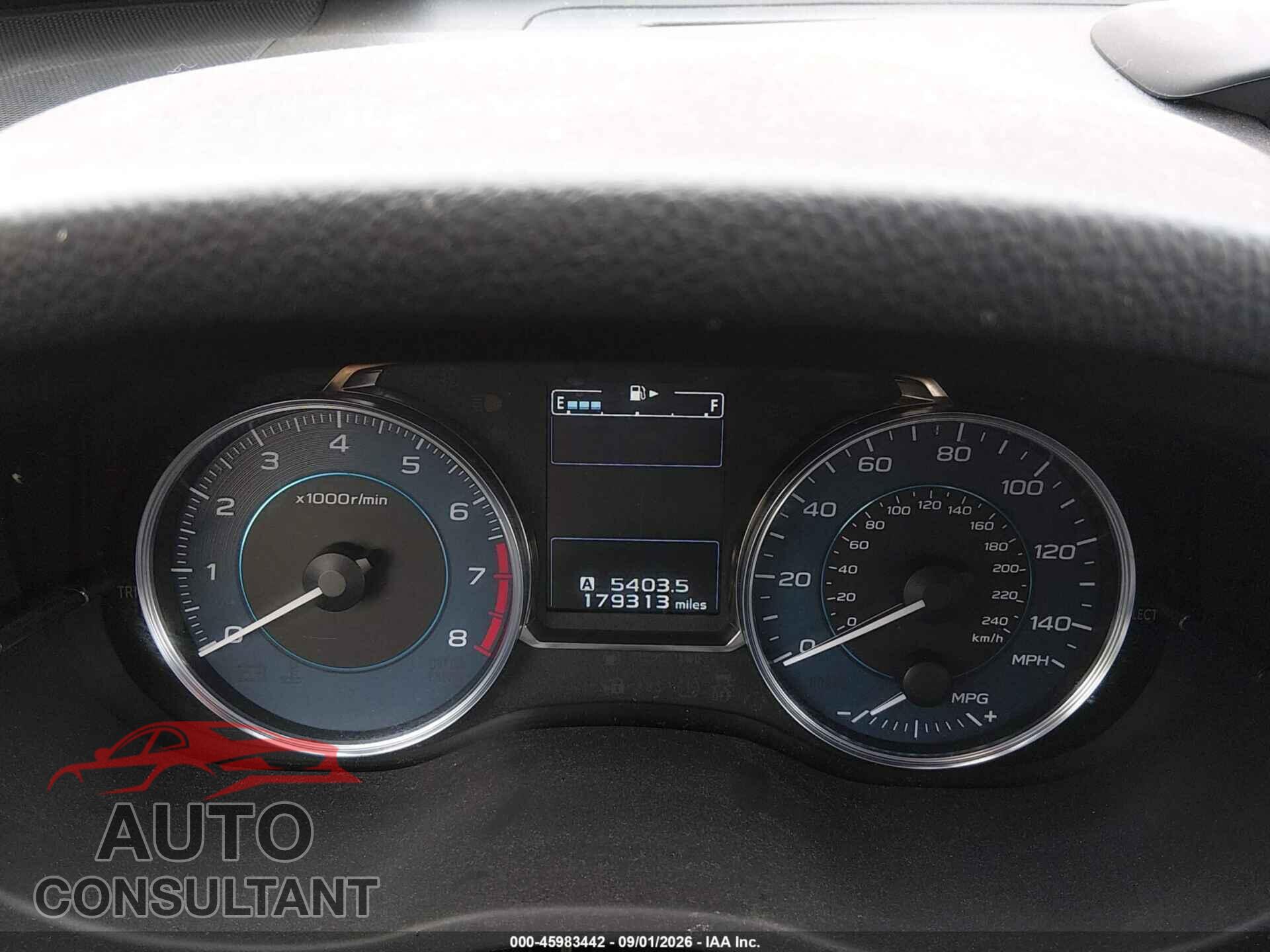 SUBARU XV CROSSTREK 2015 - JF2GPAPC5F8225963