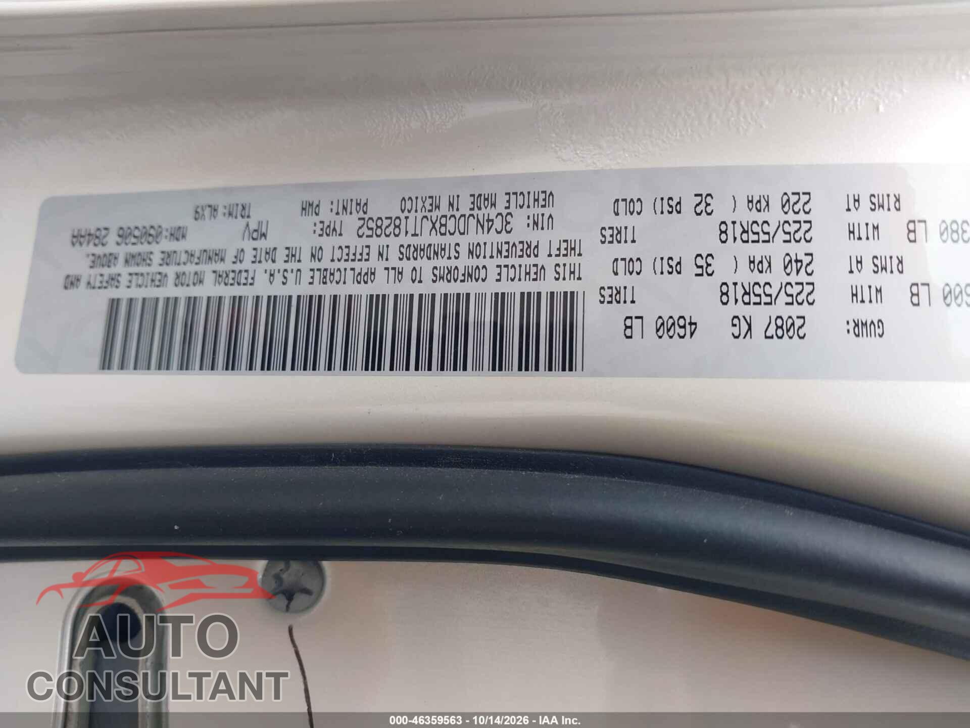 JEEP COMPASS 2018 - 3C4NJDCBXJT182852