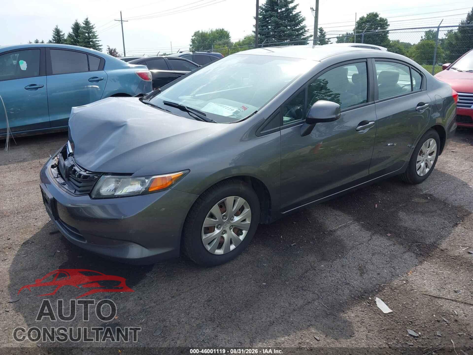 HONDA CIVIC 2012 - 19XFB2F50CE000823