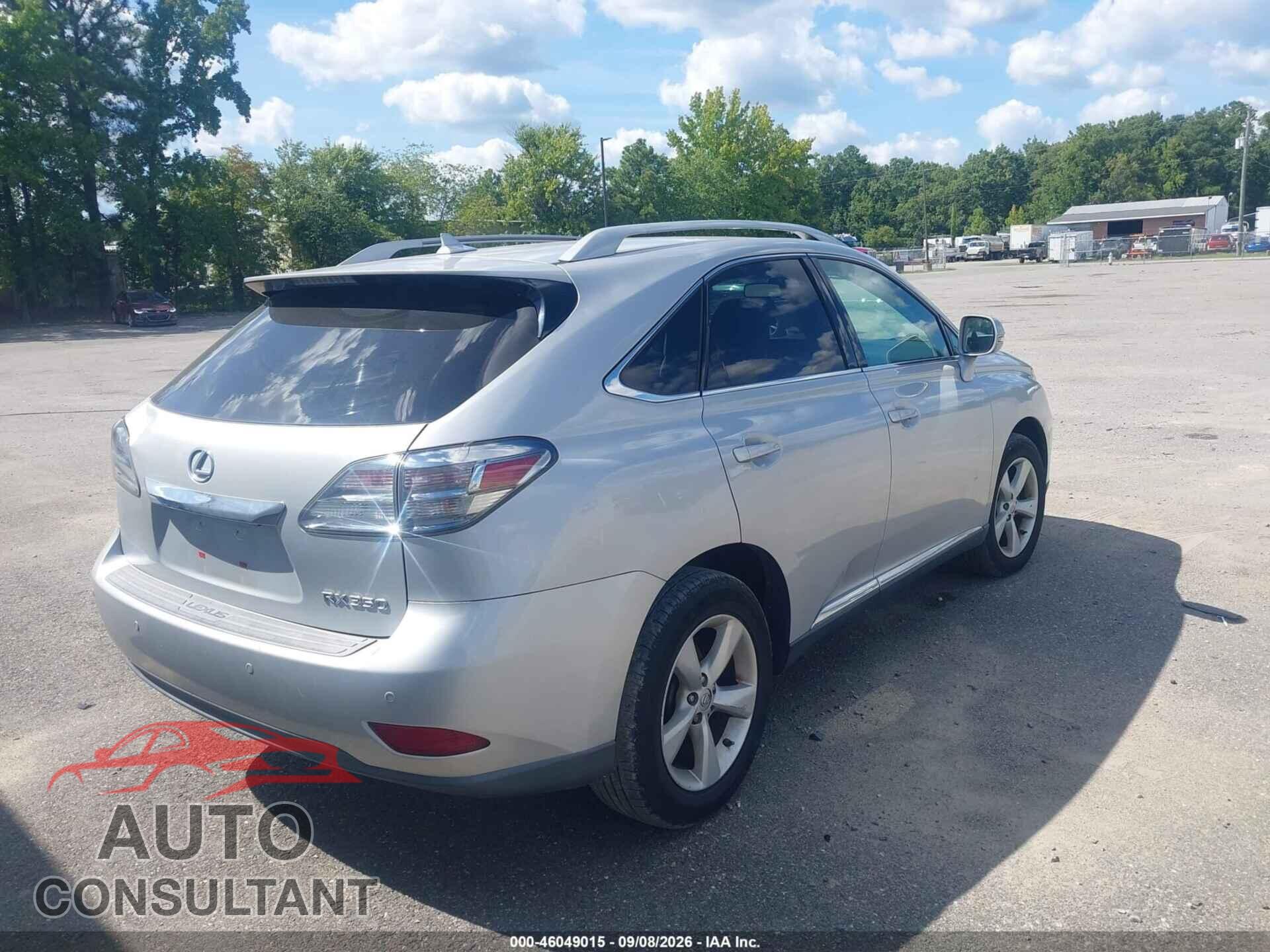 LEXUS RX 350 2012 - 2T2BK1BA7CC143709