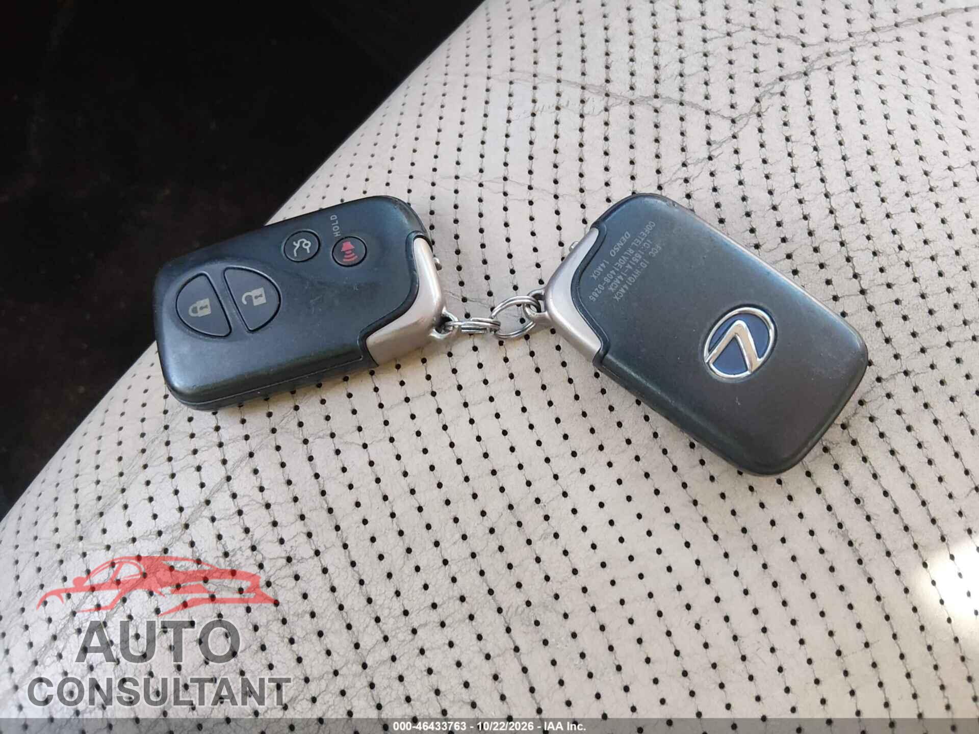 LEXUS HS 250H 2010 - JTHBB1BA9A2018239