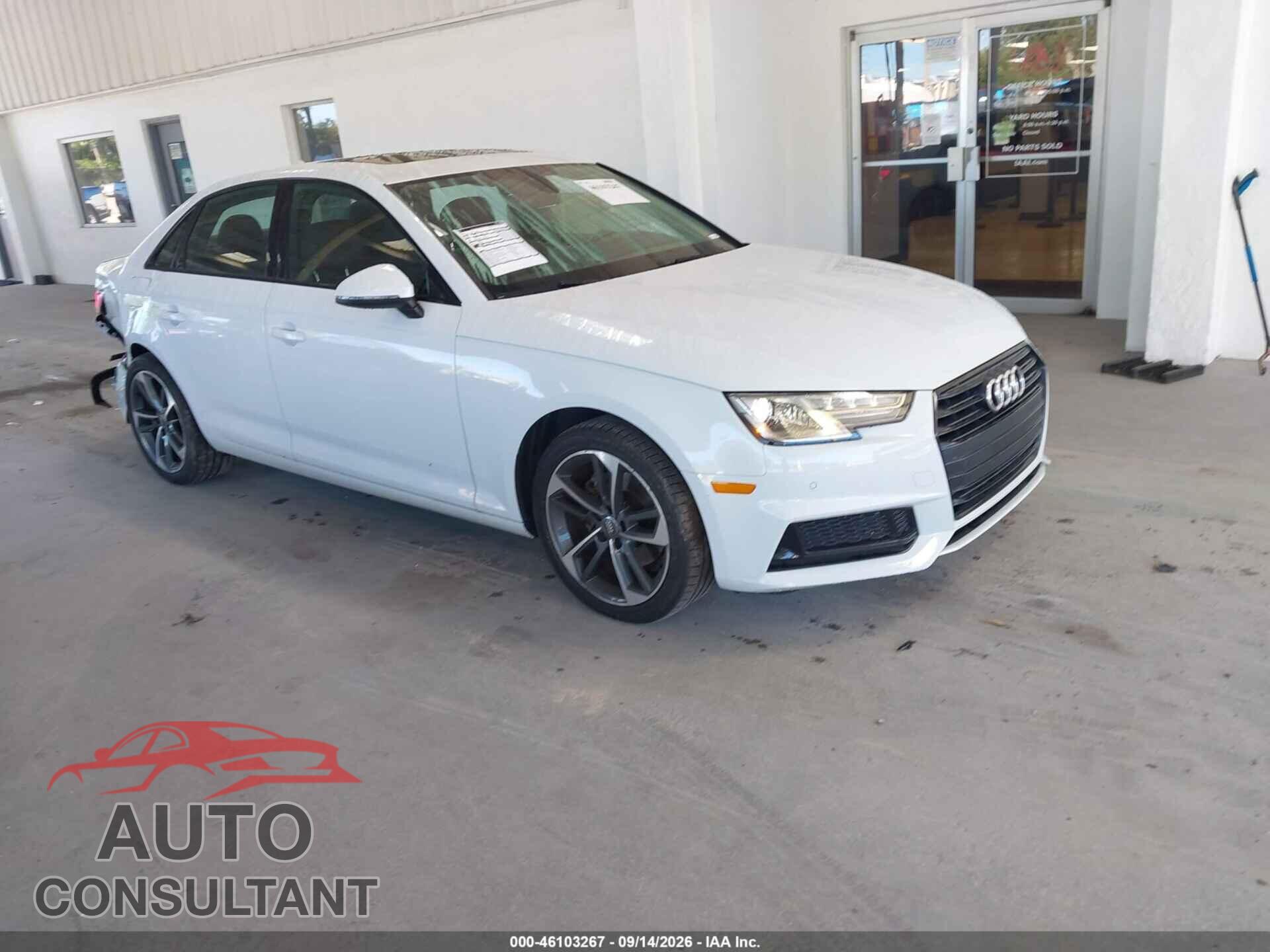 AUDI A4 2019 - WAUGMAF49KN013450