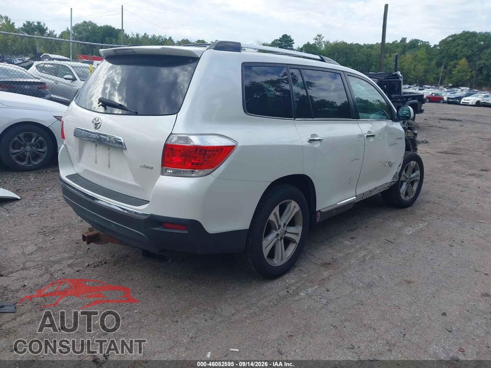 TOYOTA HIGHLANDER 2012 - 5TDDK3EH3CS128794