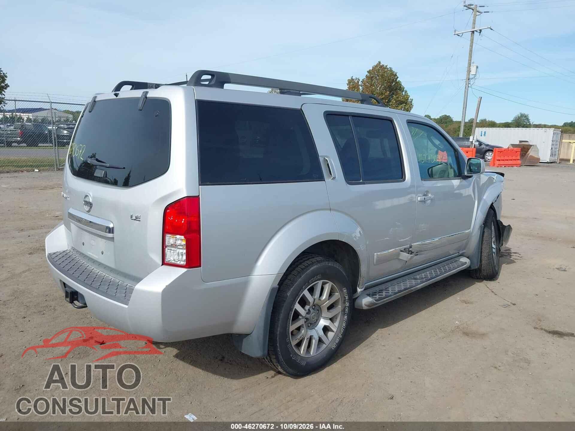 NISSAN PATHFINDER 2012 - 5N1AR1NB8CC625707