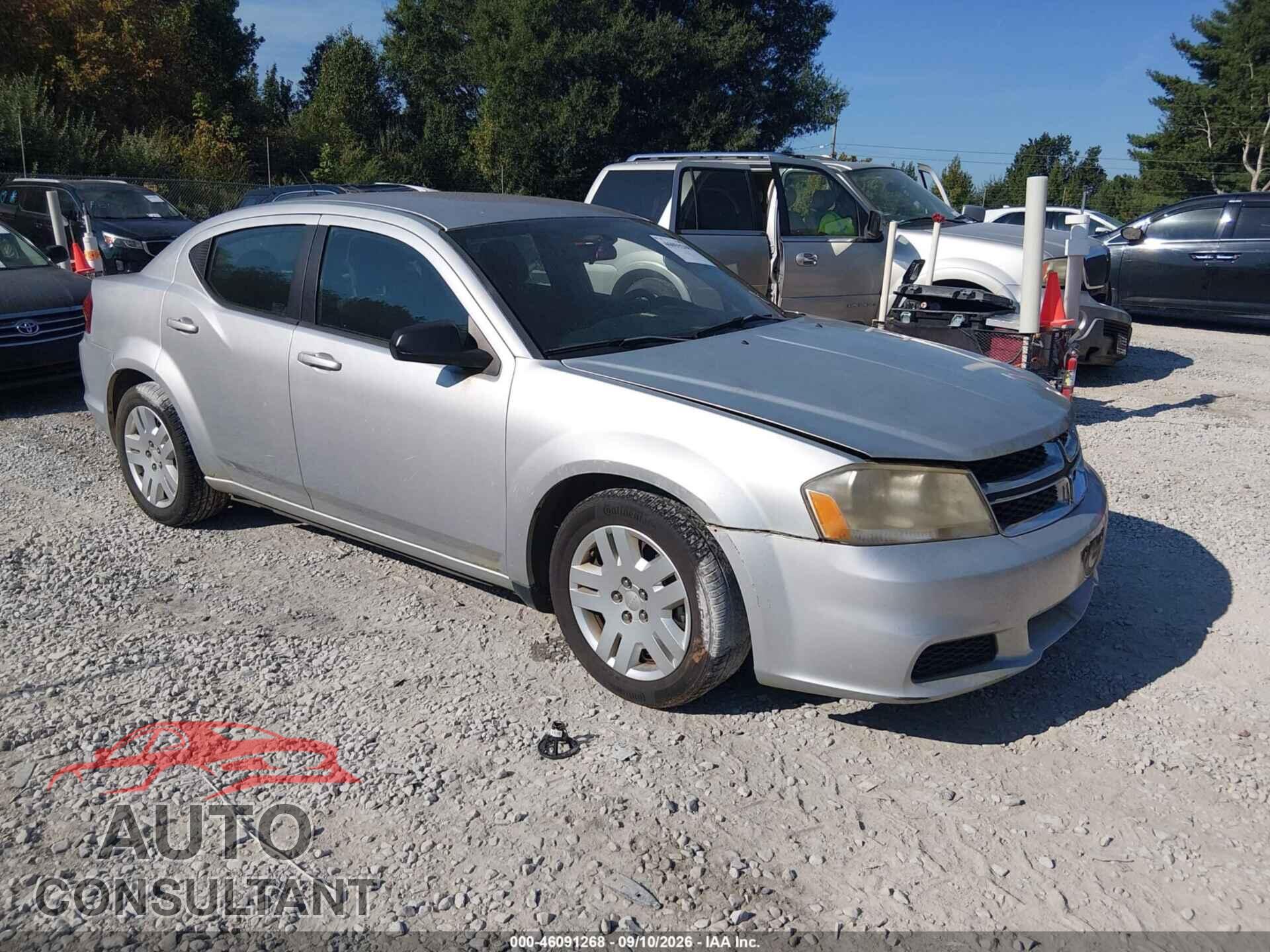 DODGE AVENGER 2012 - 1C3CDZAB9CN330494
