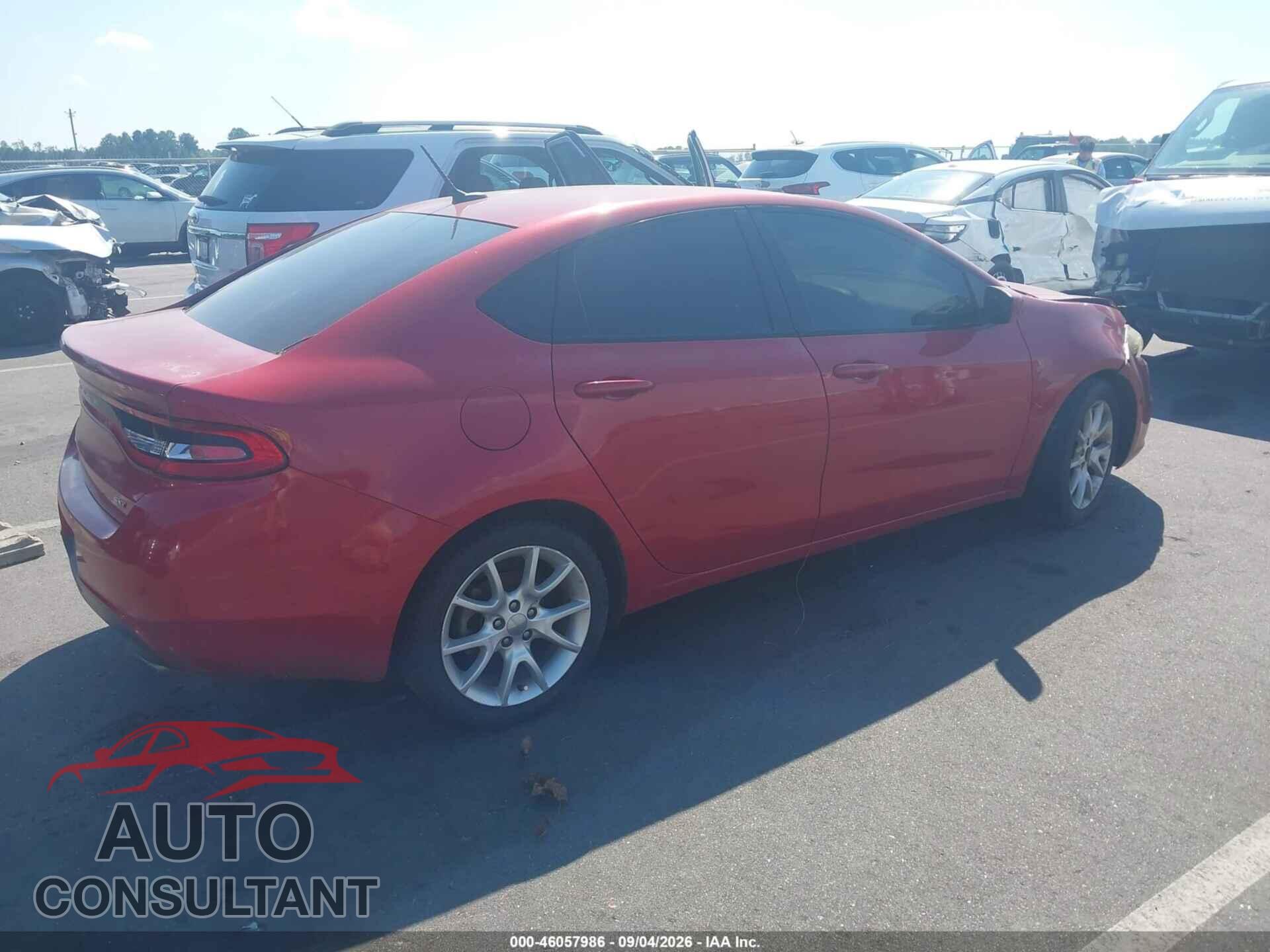 DODGE DART 2013 - 1C3CDFBA1DD334499