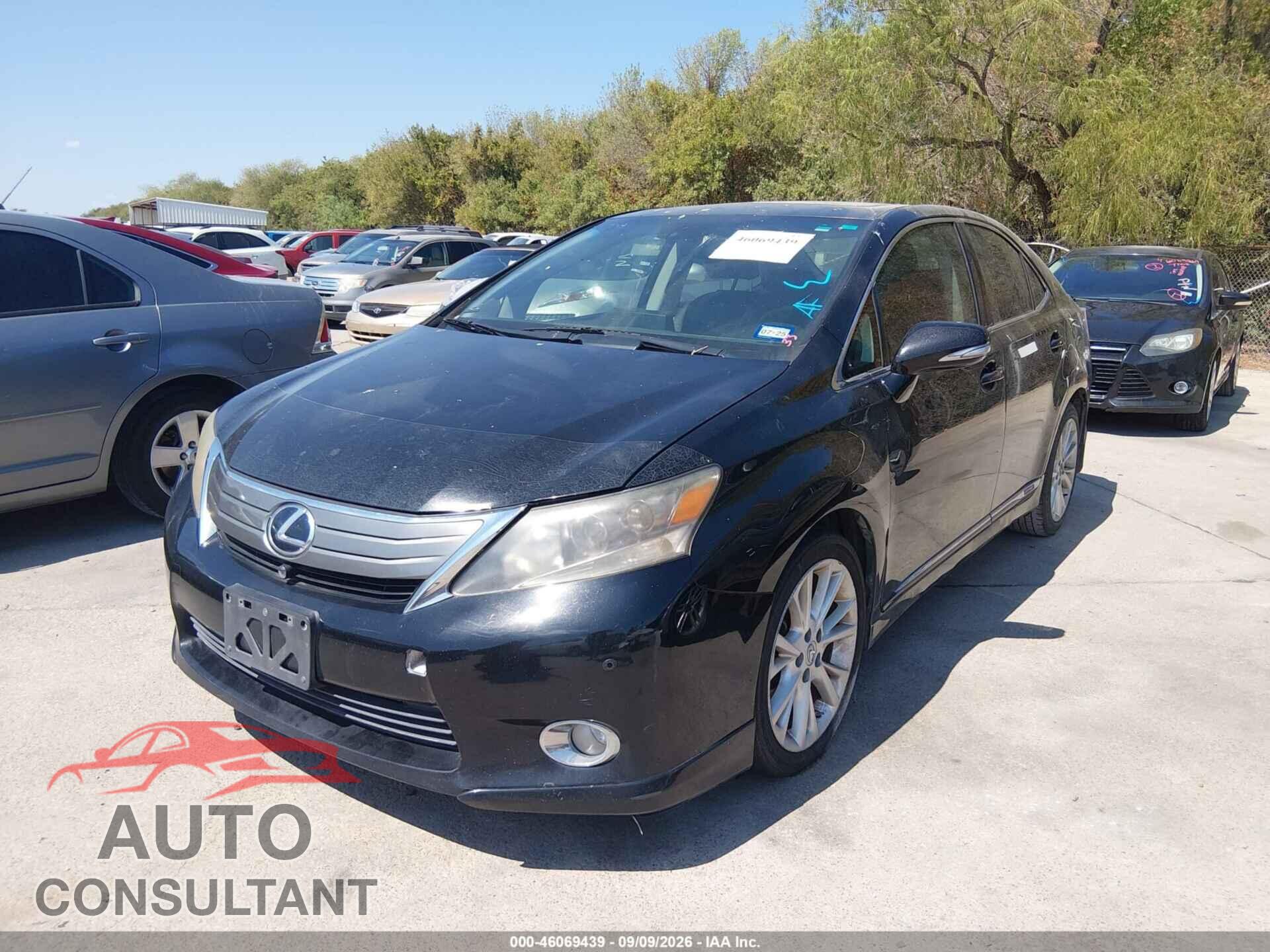 LEXUS HS 250H 2011 - JTHBB1BA1B2046053