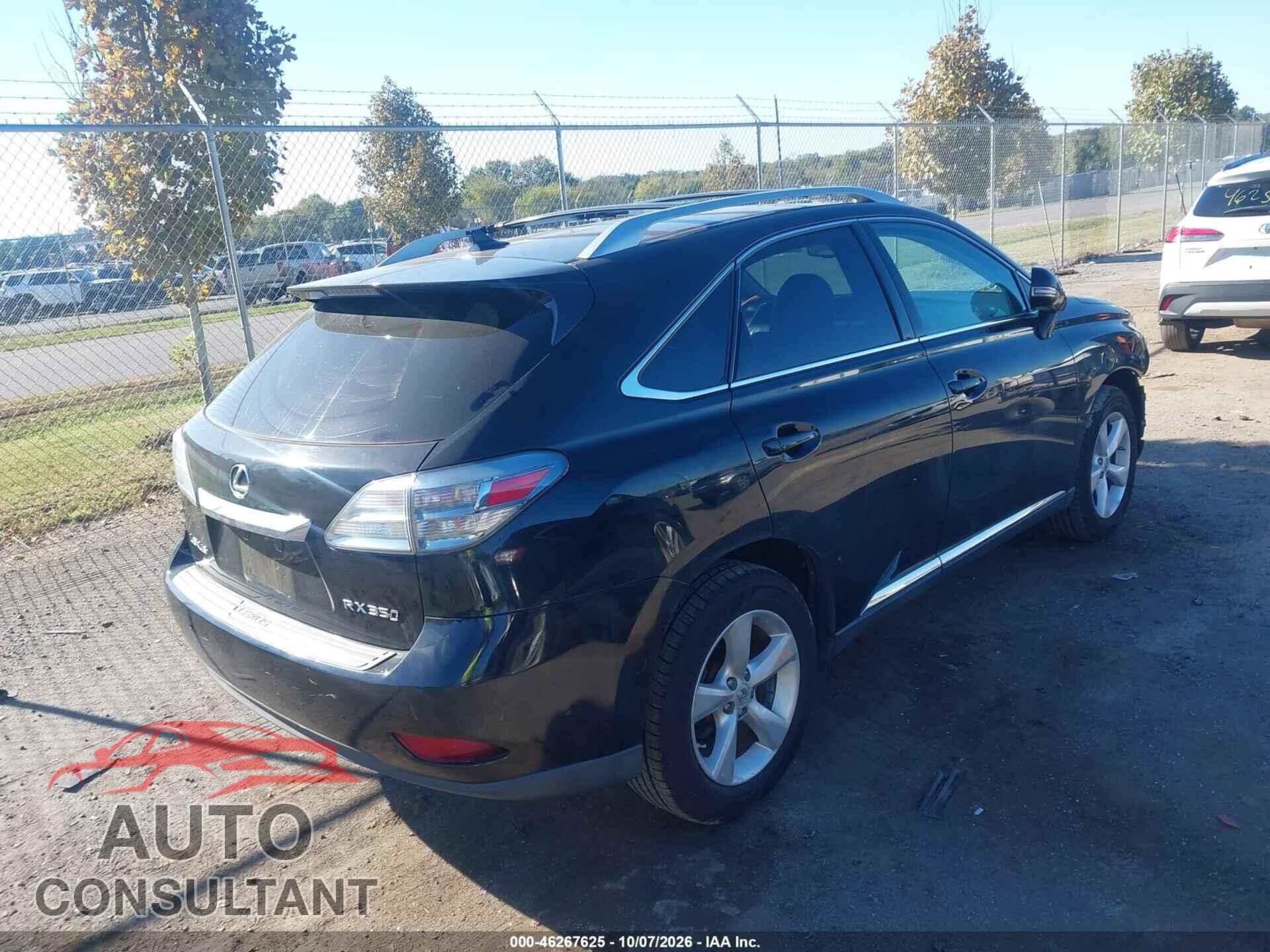 LEXUS RX 350 2010 - 2T2BK1BA7AC050086