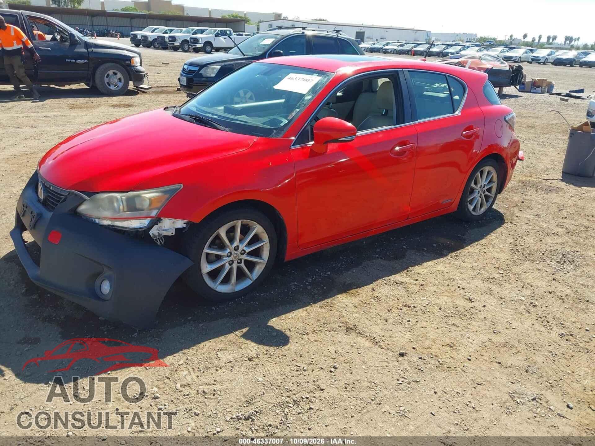 LEXUS CT 200H 2013 - JTHKD5BH4D2136413