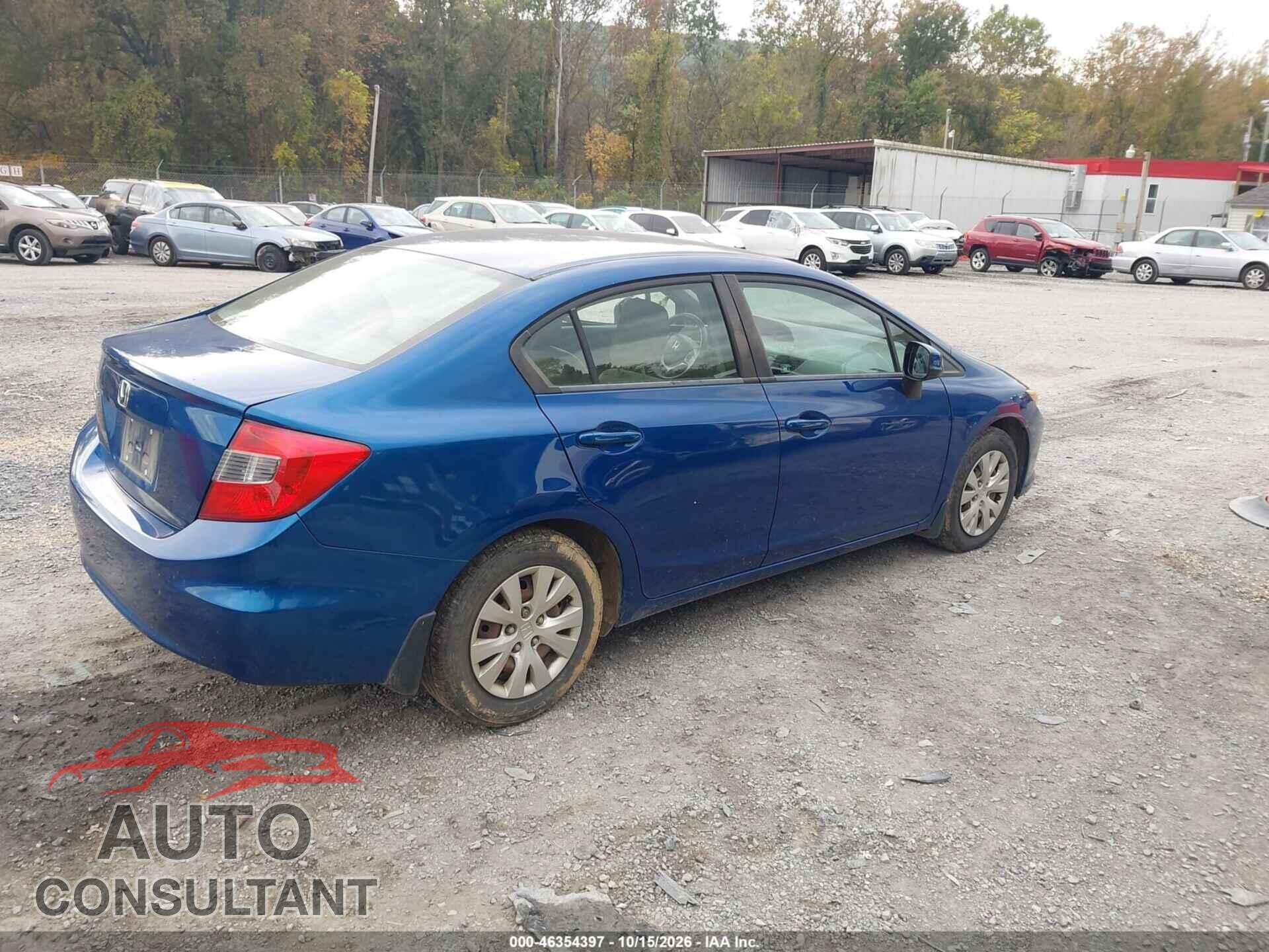 HONDA CIVIC 2012 - 19XFB2F56CE302634