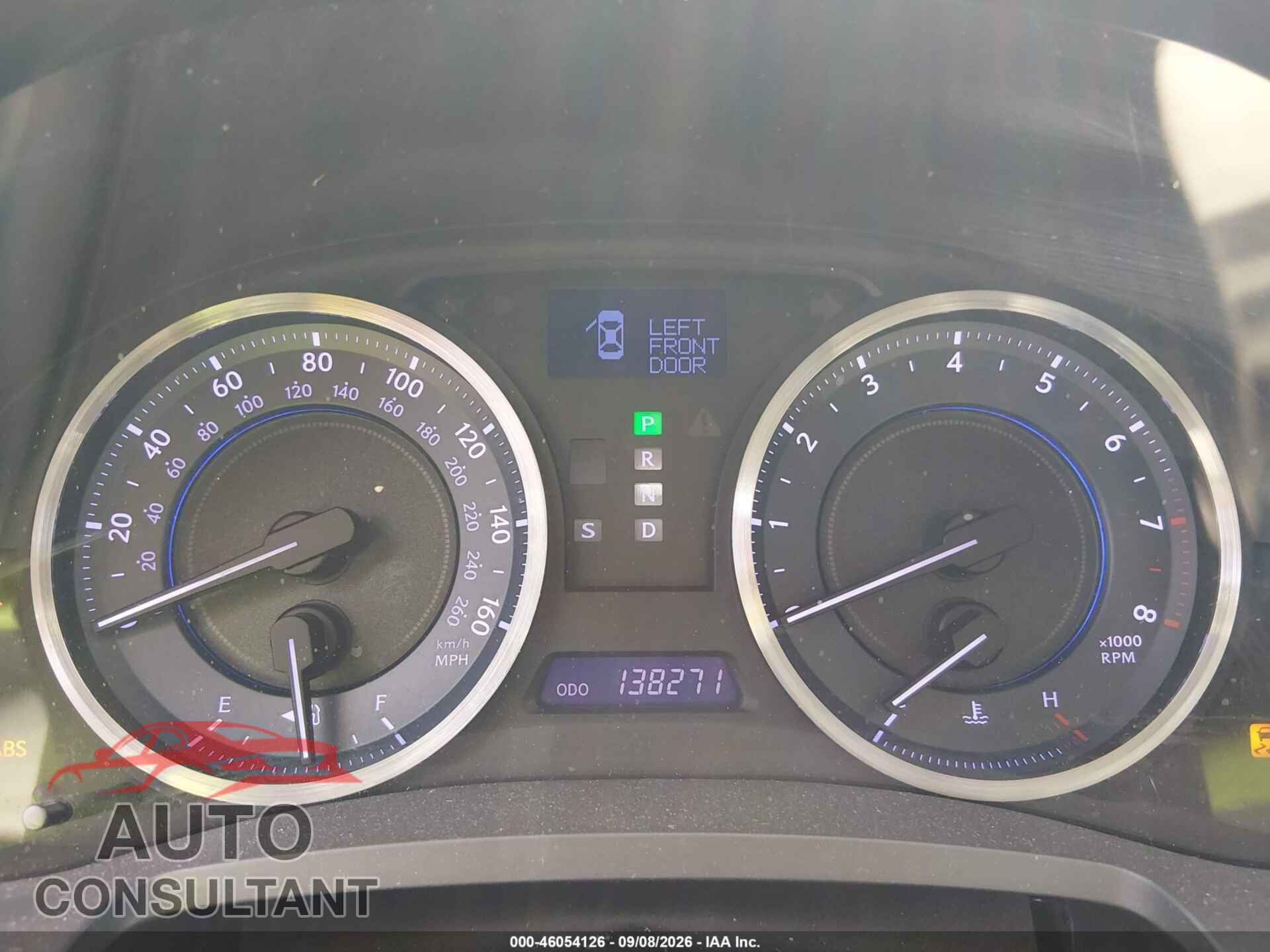LEXUS IS 250 2012 - JTHBF5C24C5159353