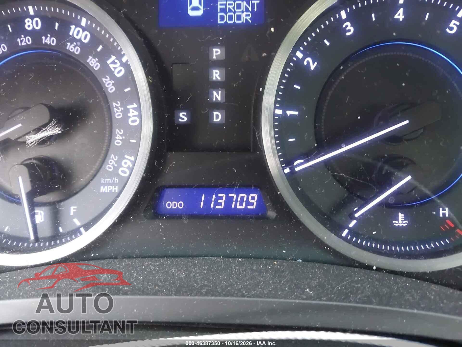 LEXUS IS 250 2012 - JTHBF5C25C5160530