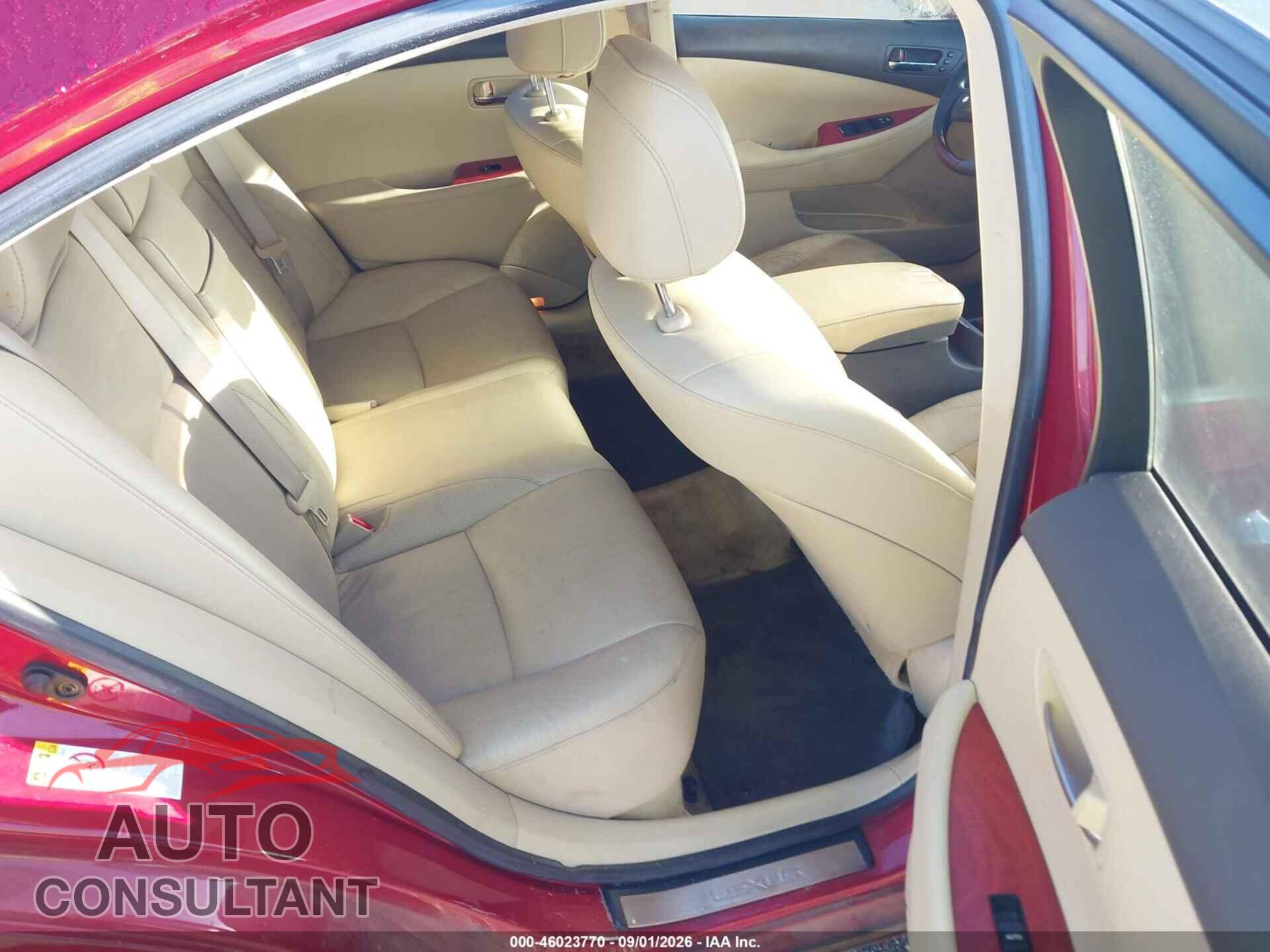 LEXUS ES 350 2009 - JTHBJ46G592288616