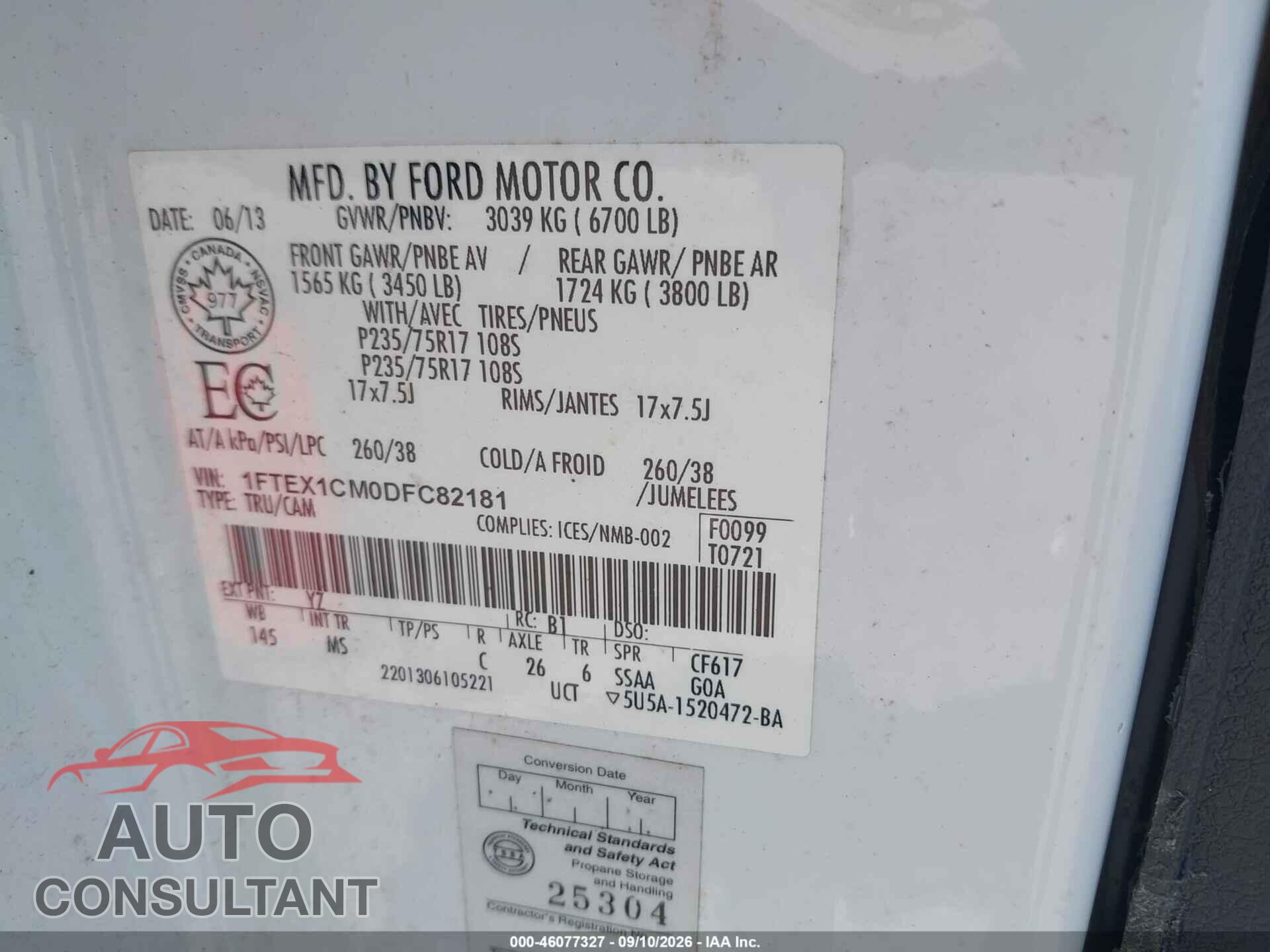 FORD F-150 2013 - 1FTEX1CM0DFC82181