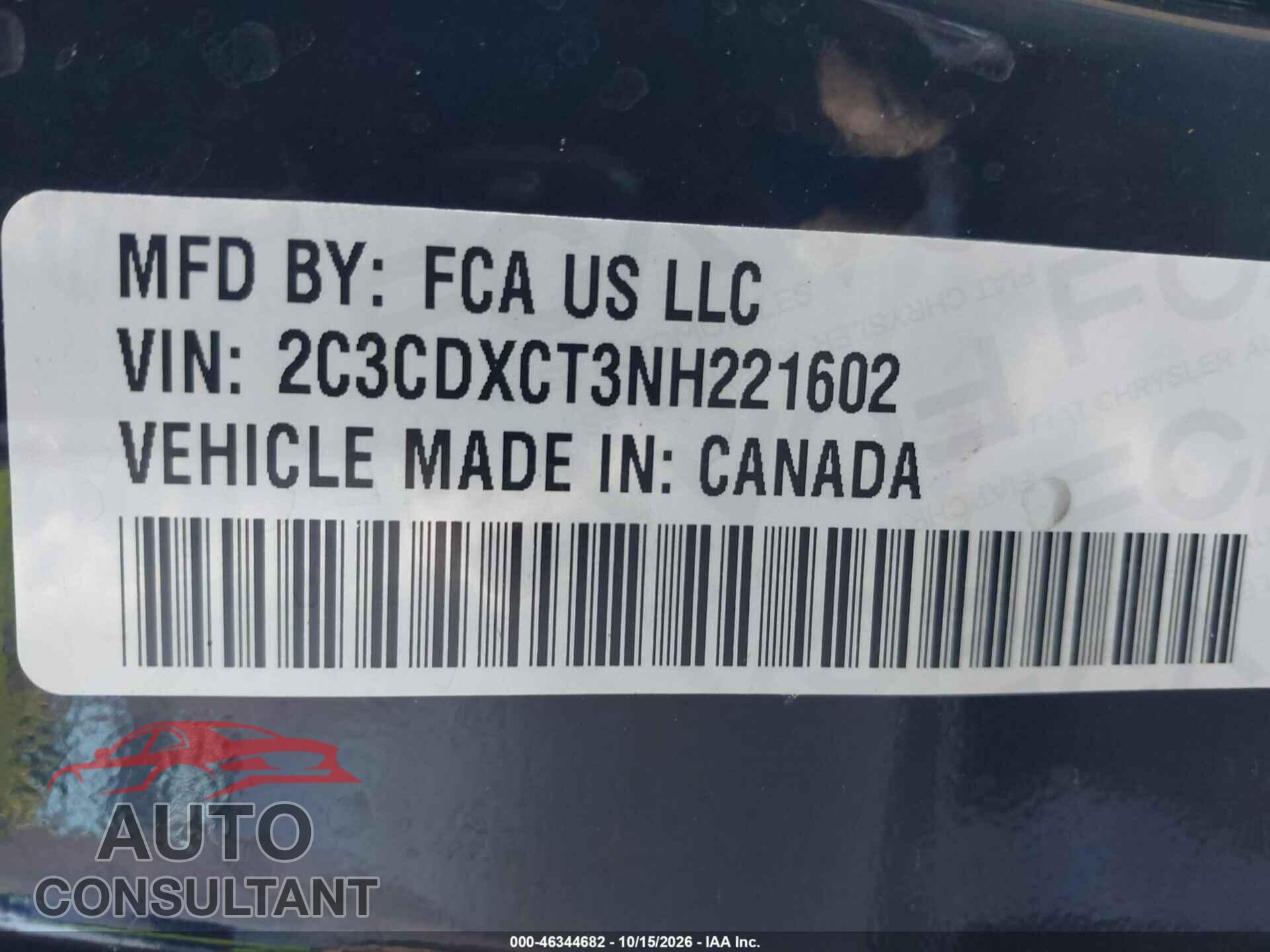 DODGE CHARGER 2022 - 2C3CDXCT3NH221602