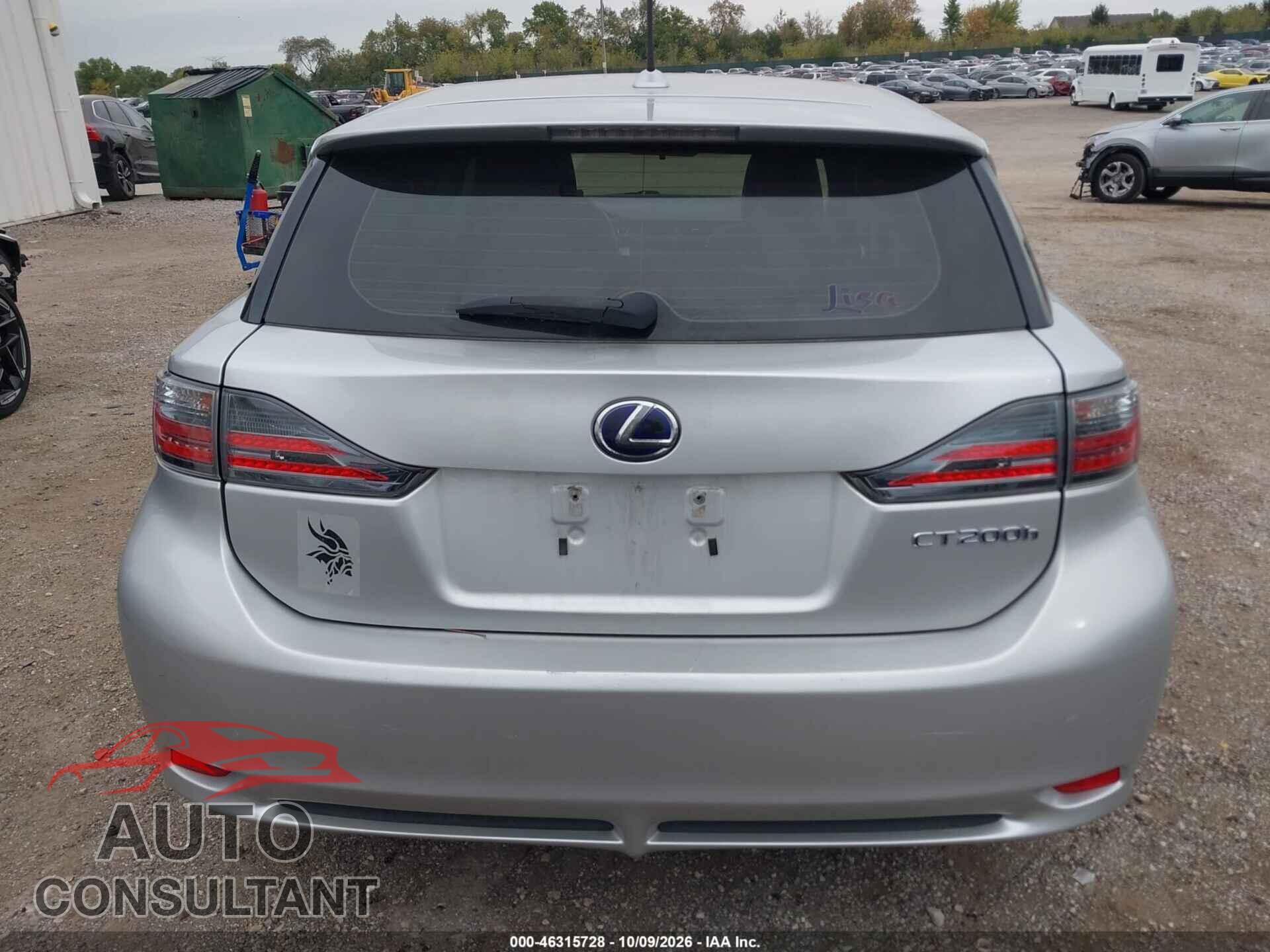 LEXUS CT 200H 2013 - JTHKD5BH5D2160767