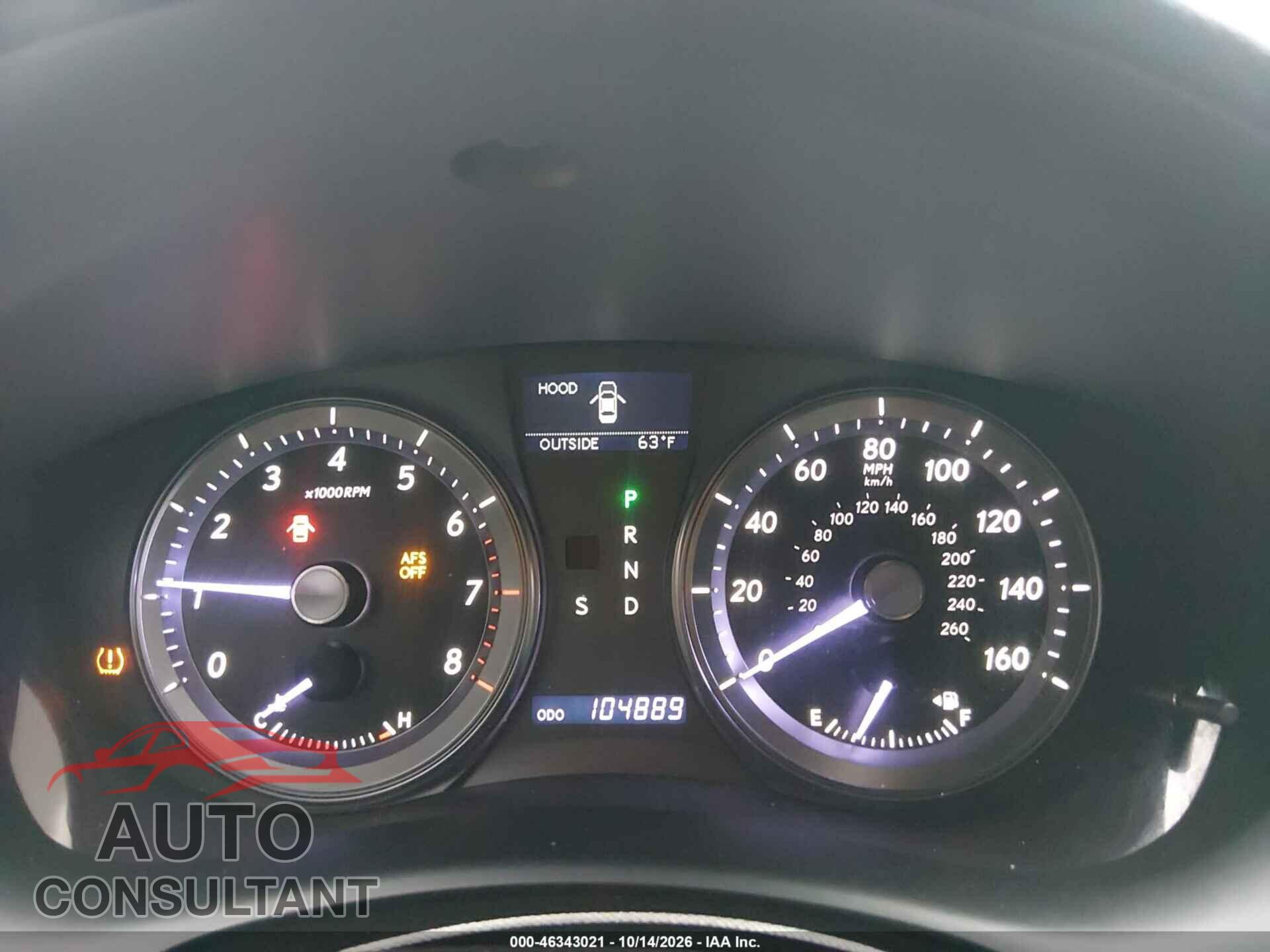 LEXUS ES 350 2012 - JTHBK1EG5C2511385