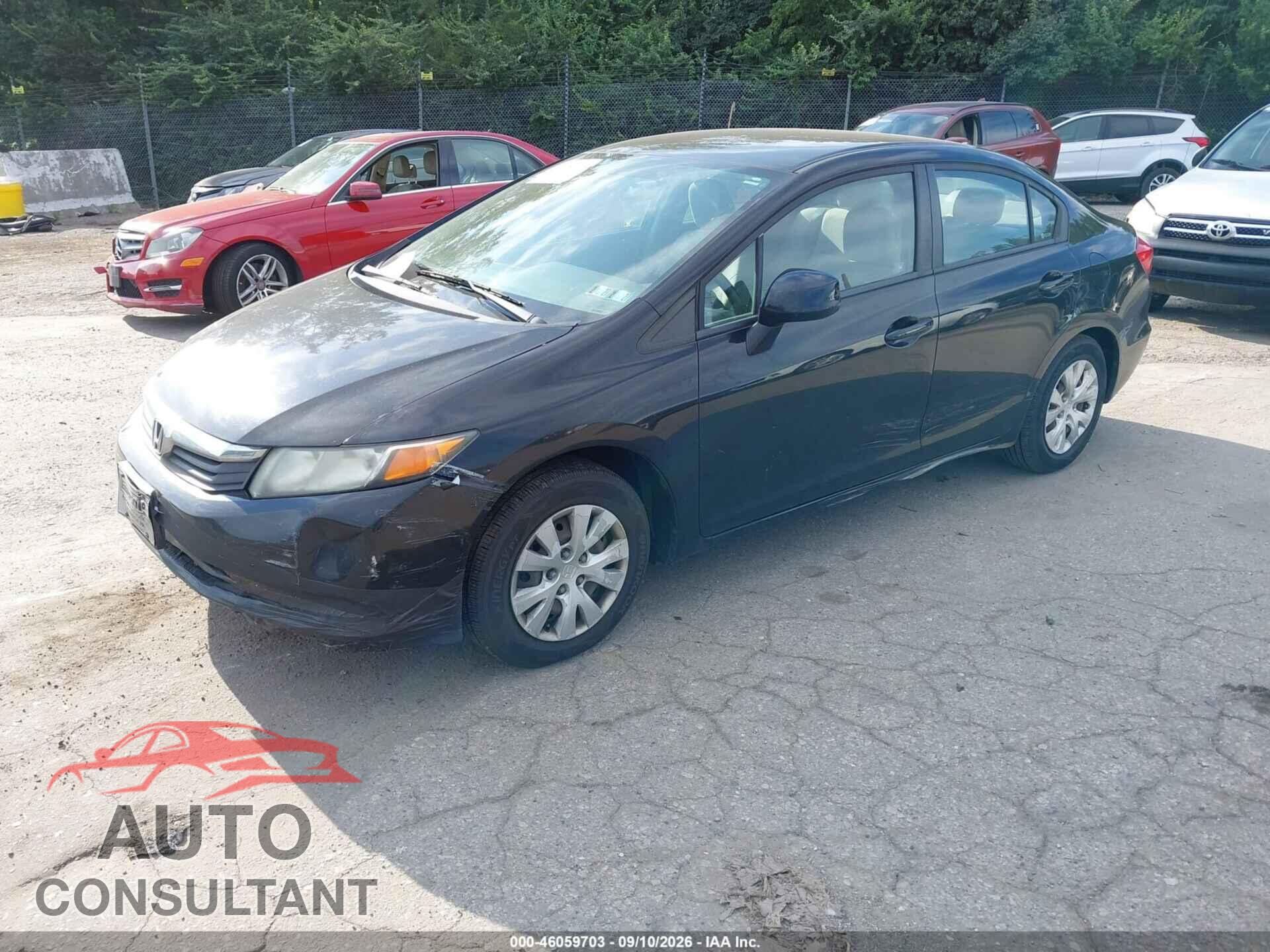 HONDA CIVIC 2012 - 19XFB2F50CE377989
