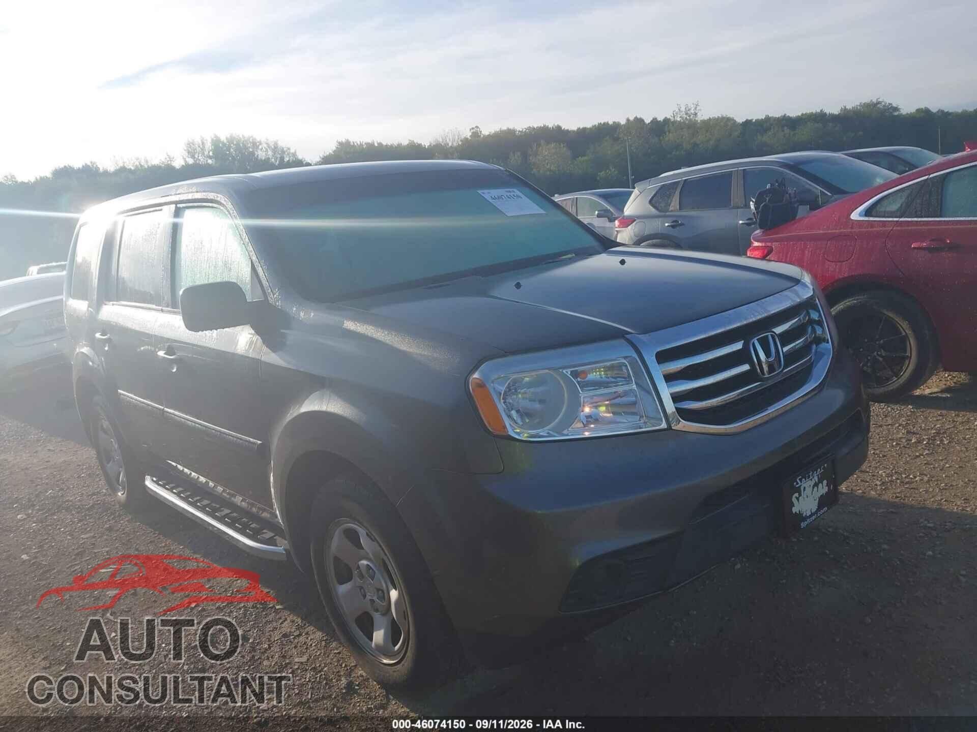 HONDA PILOT 2012 - 5FNYF3H20CB003561