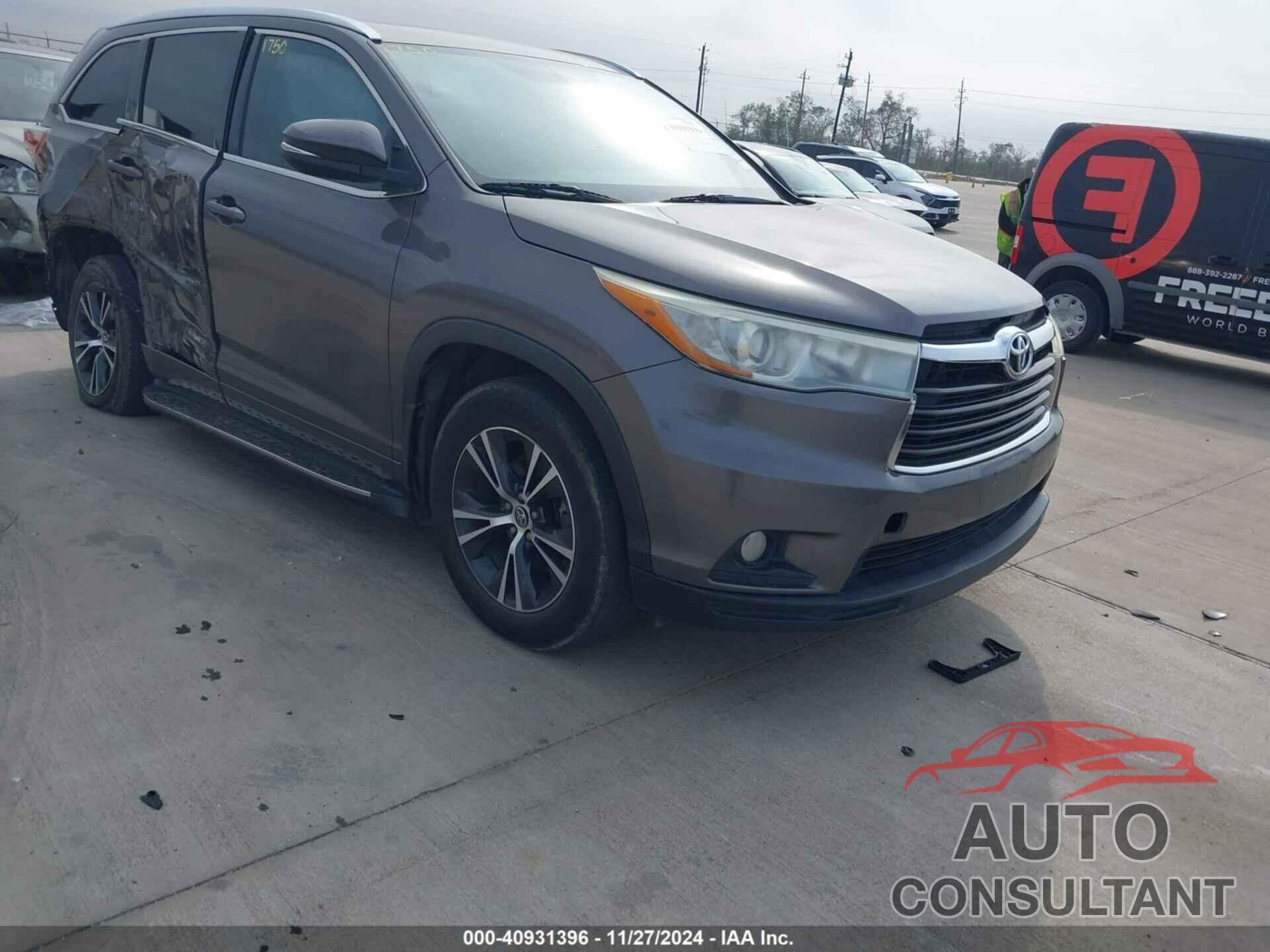 TOYOTA HIGHLANDER 2016 - 5TDKKRFH9GS125591