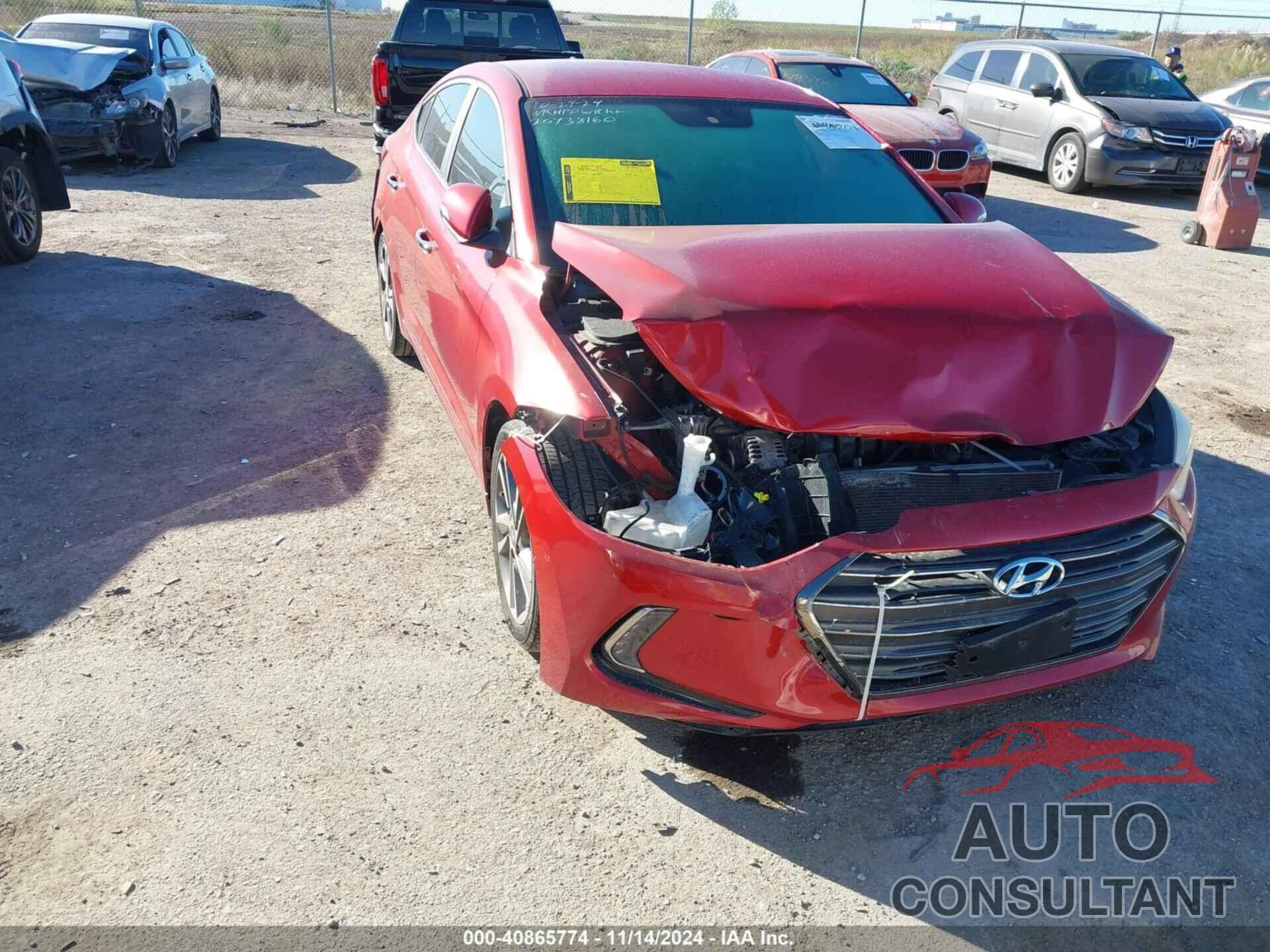 HYUNDAI ELANTRA 2017 - 5NPD84LF4HH115507