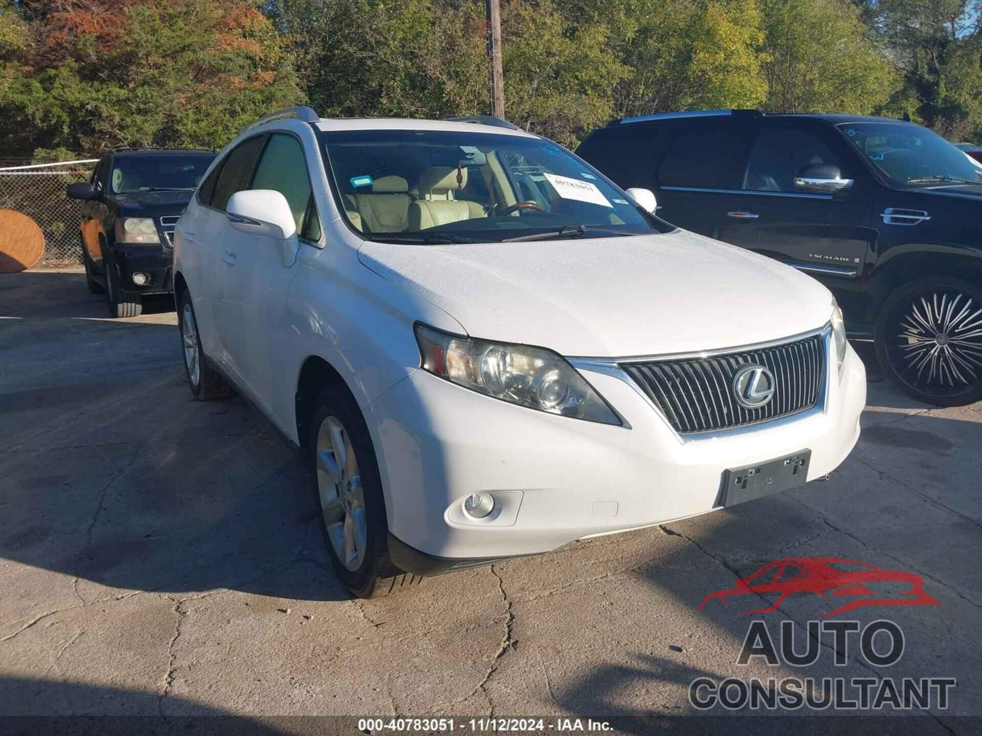 LEXUS RX 350 2010 - JTJBK1BA4A2418739