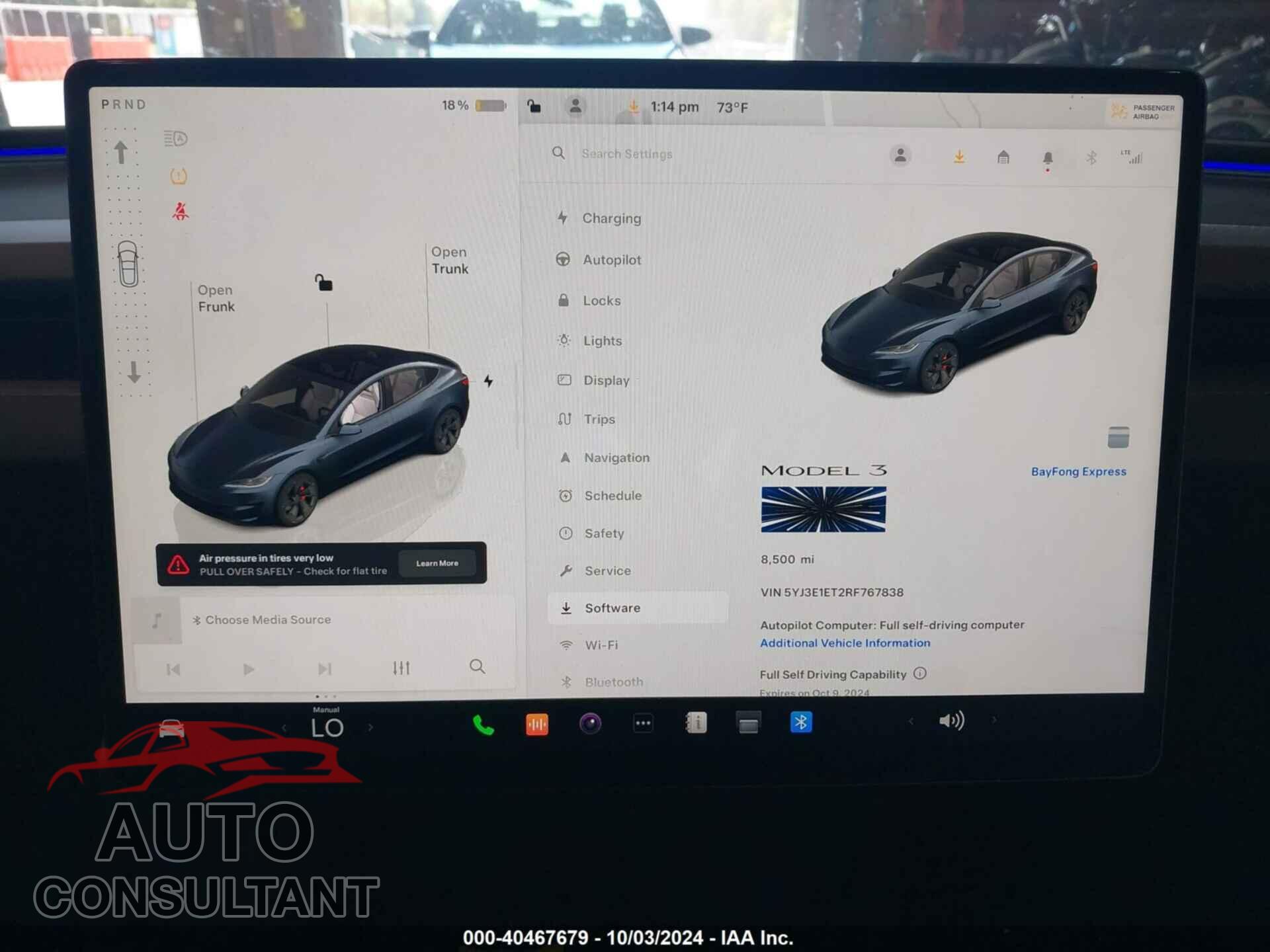 TESLA MODEL 3 2024 - 5YJ3E1ET2RF767838