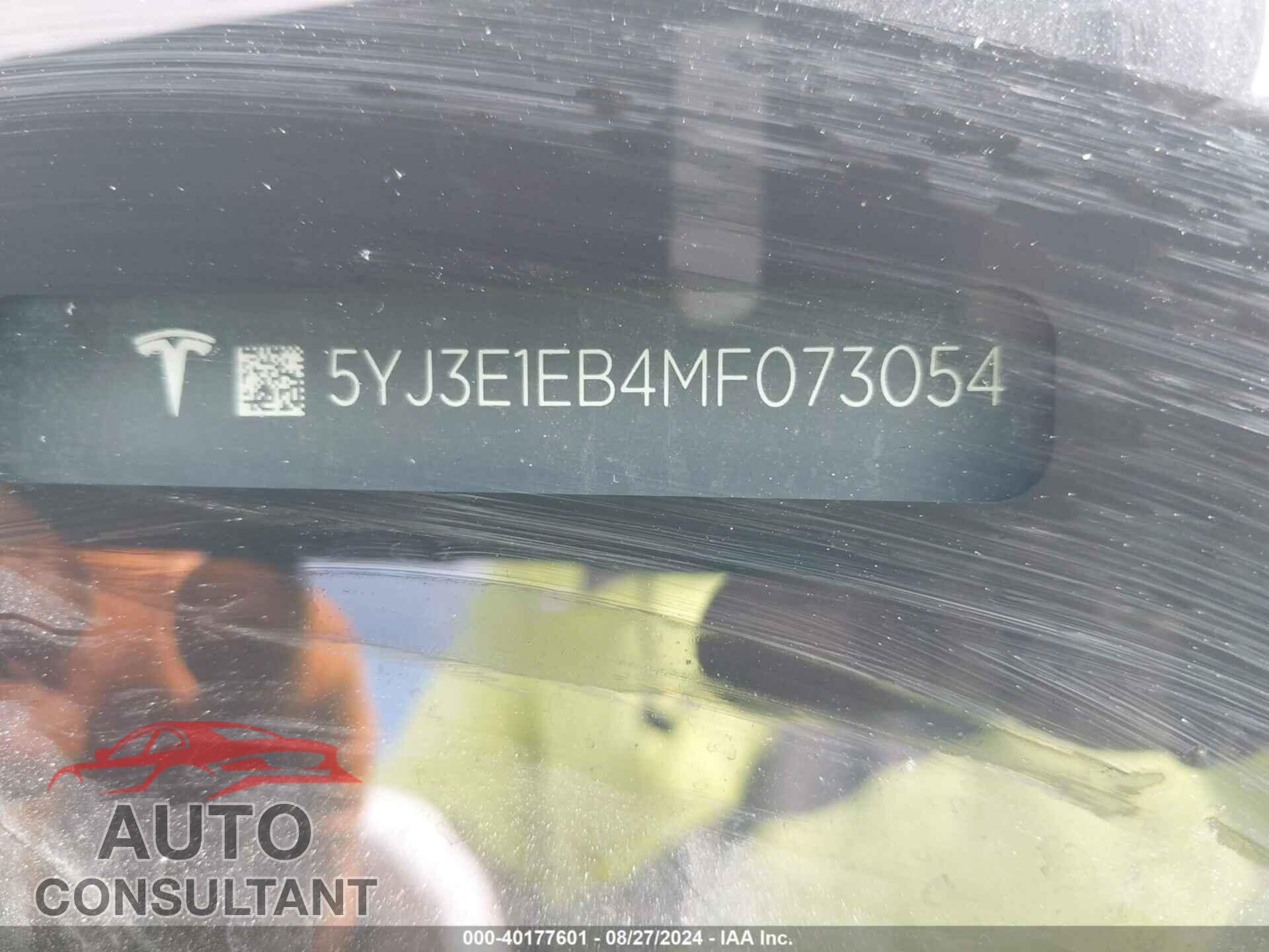 TESLA MODEL 3 2021 - 5YJ3E1EB4MF073054