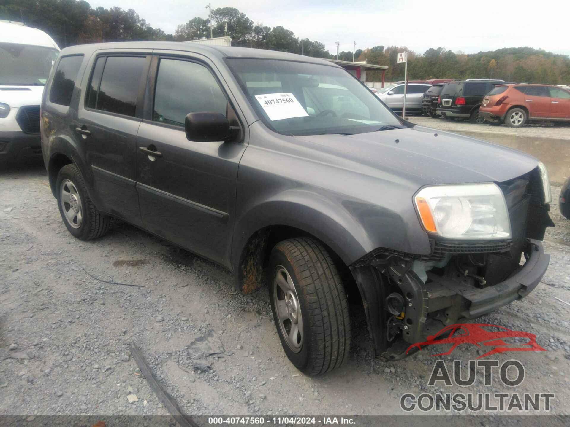 HONDA PILOT 2012 - 5FNYF3H22CB032947