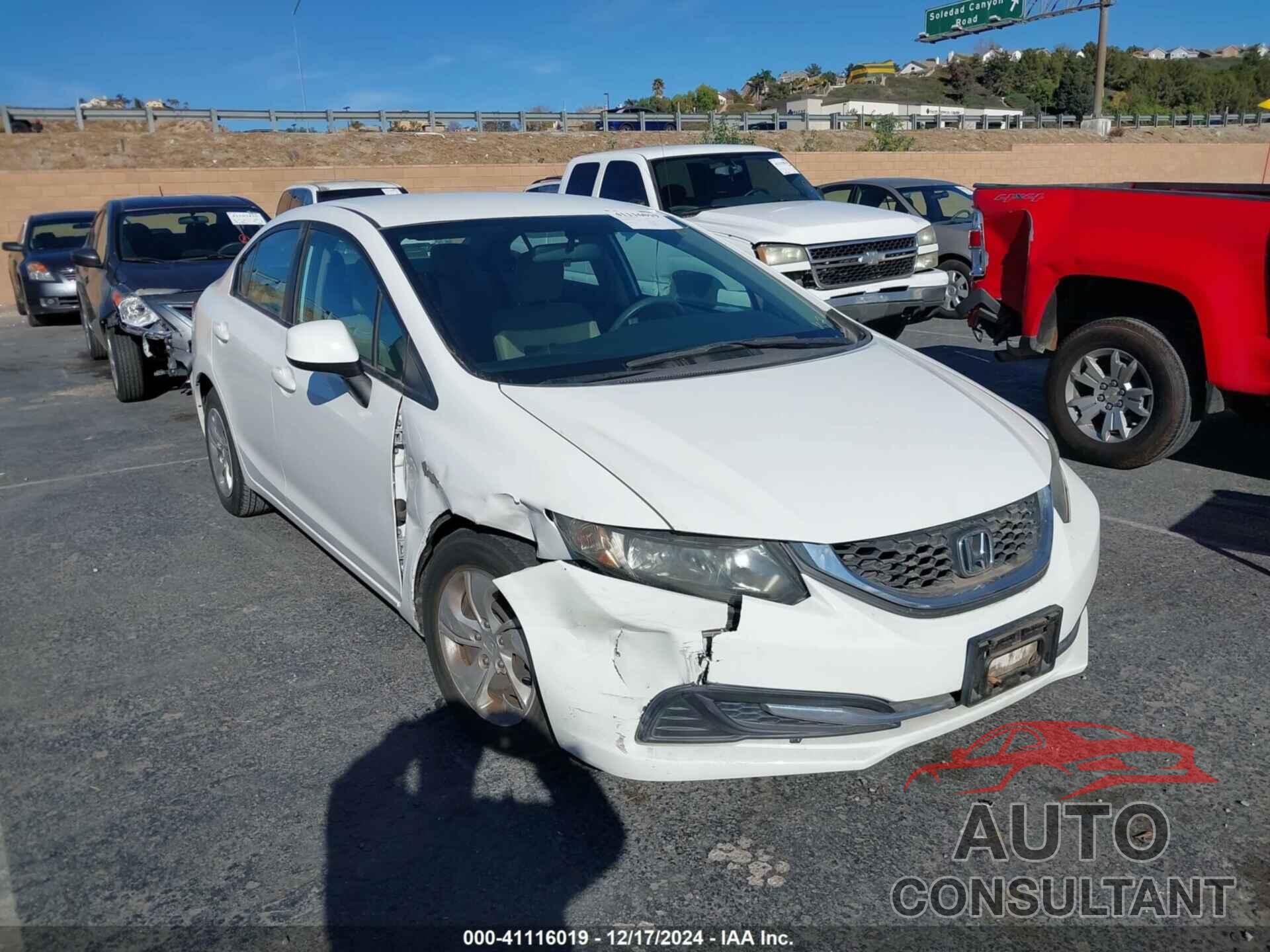 HONDA CIVIC 2013 - 19XFB2F57DE289619