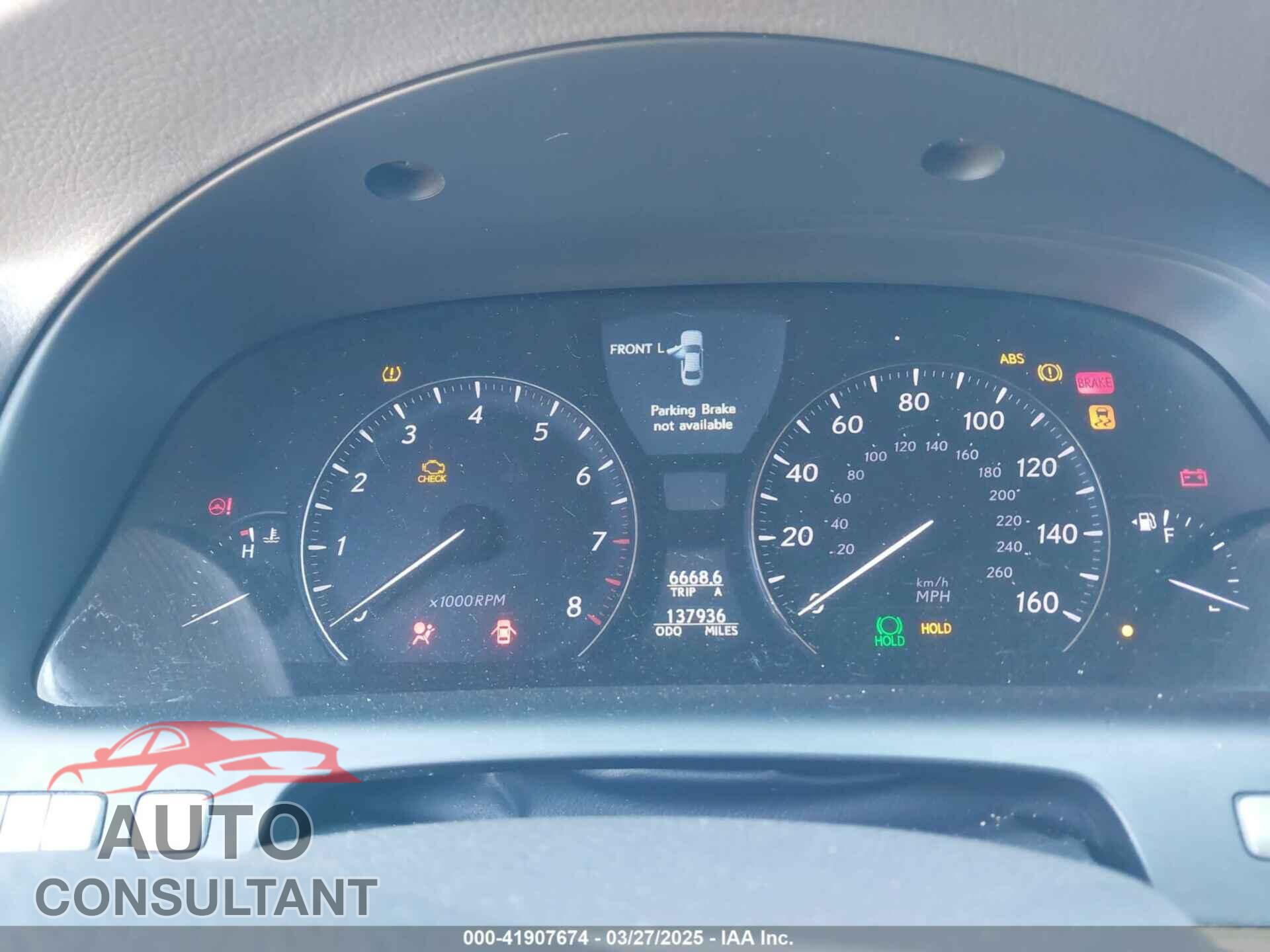 LEXUS LS 460 2011 - JTHCL5EF3B5009505