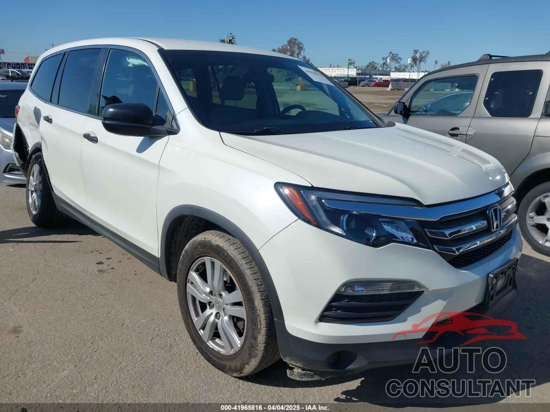 HONDA PILOT 2016 - 5FNYF5H12GB051880