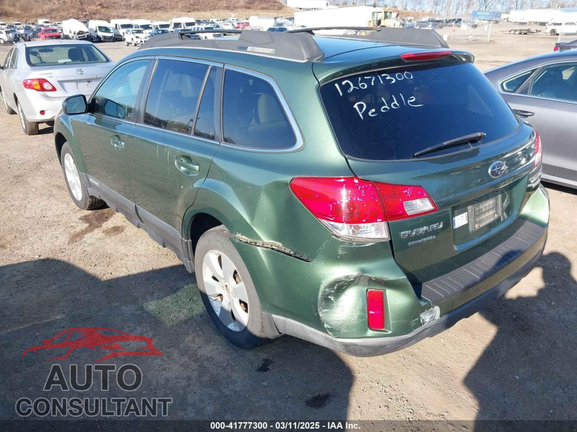 SUBARU OUTBACK 2010 - 4S4BRBKC8A3367239