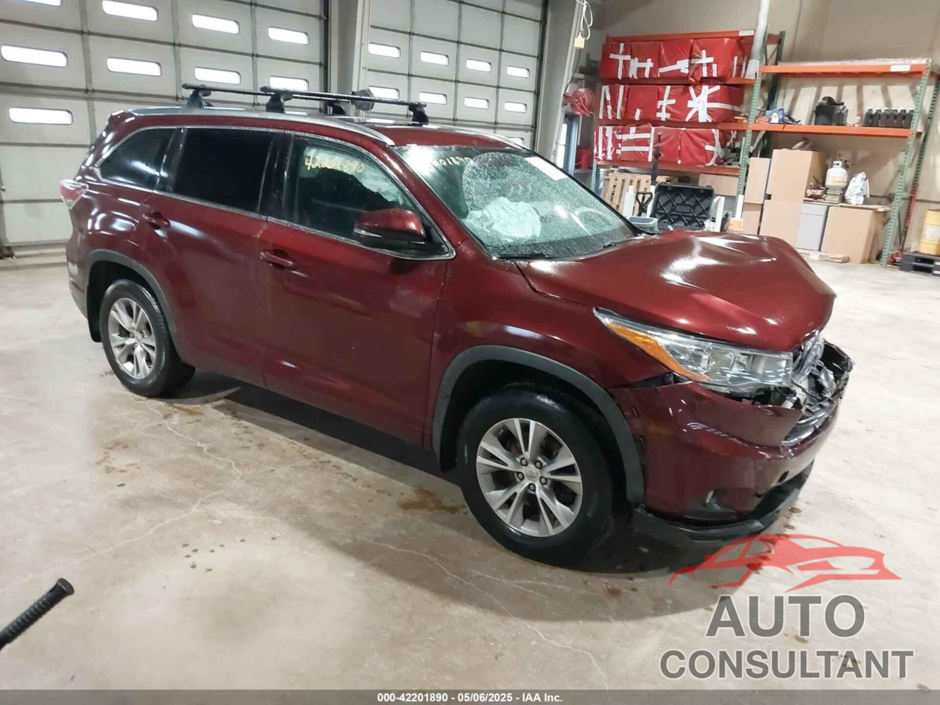 TOYOTA HIGHLANDER 2014 - 5TDJKRFH0ES047548