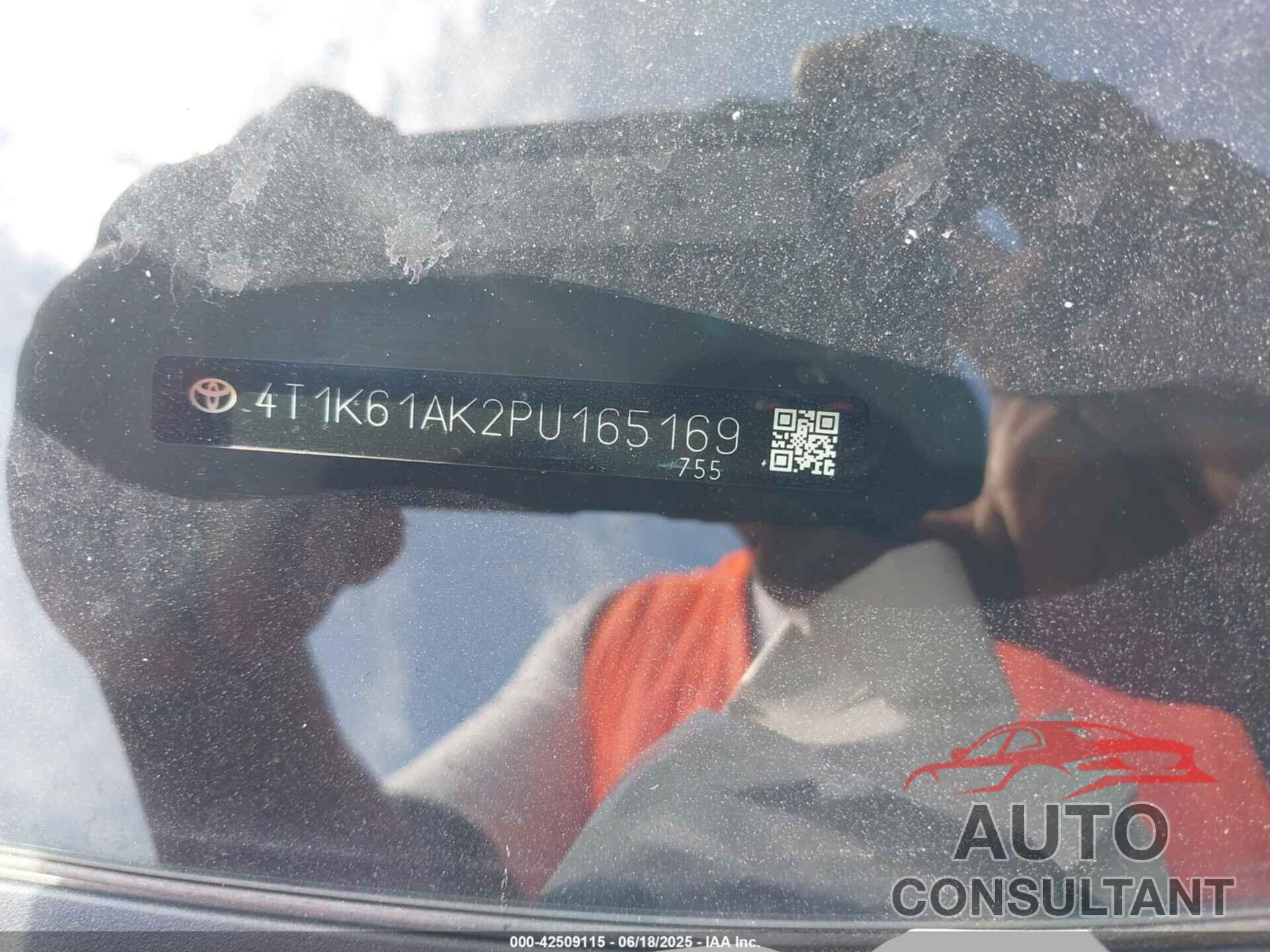 TOYOTA CAMRY 2023 - 4T1K61AK2PU165169